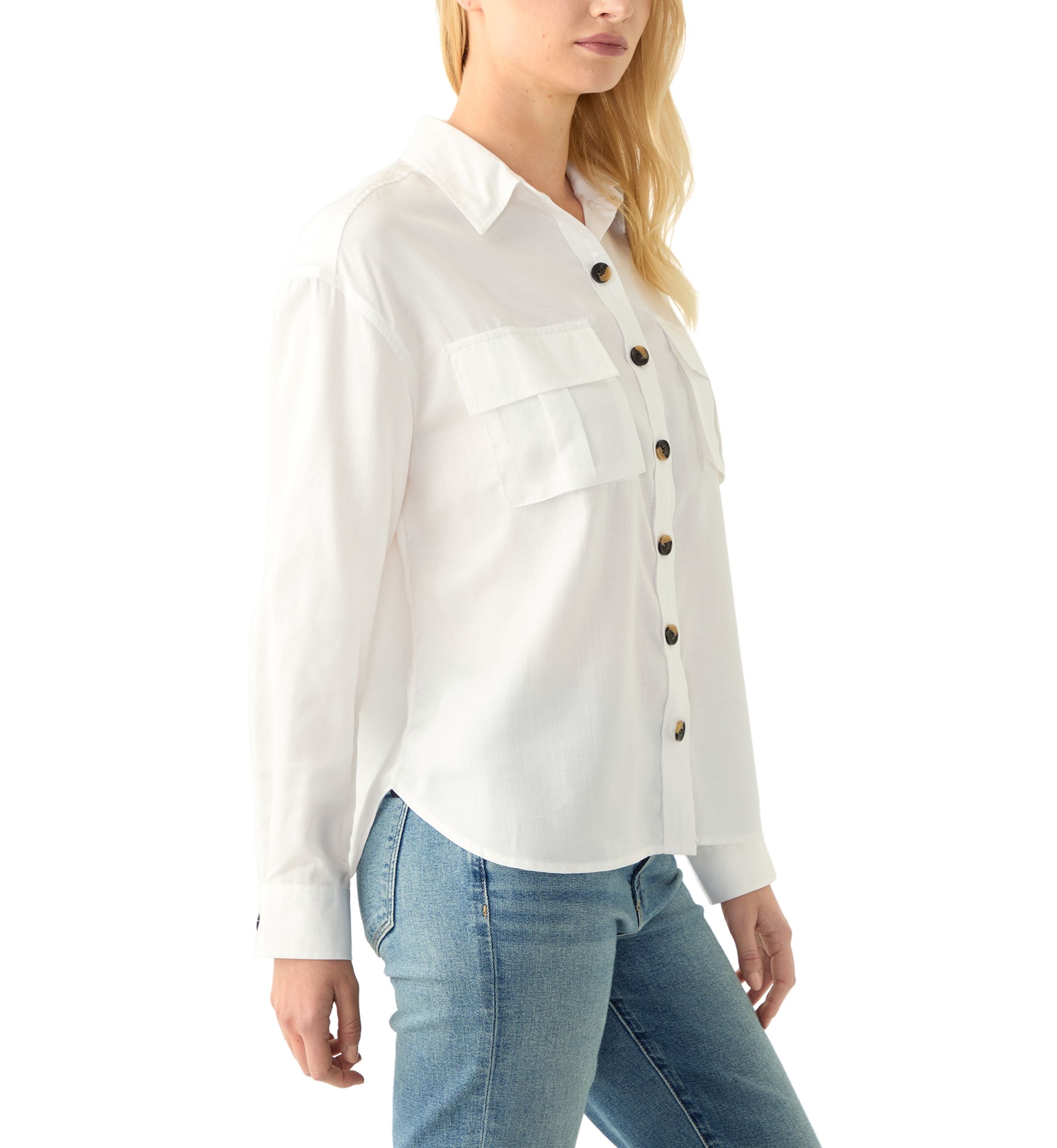 Womens Long Sleeve Utility Shirt