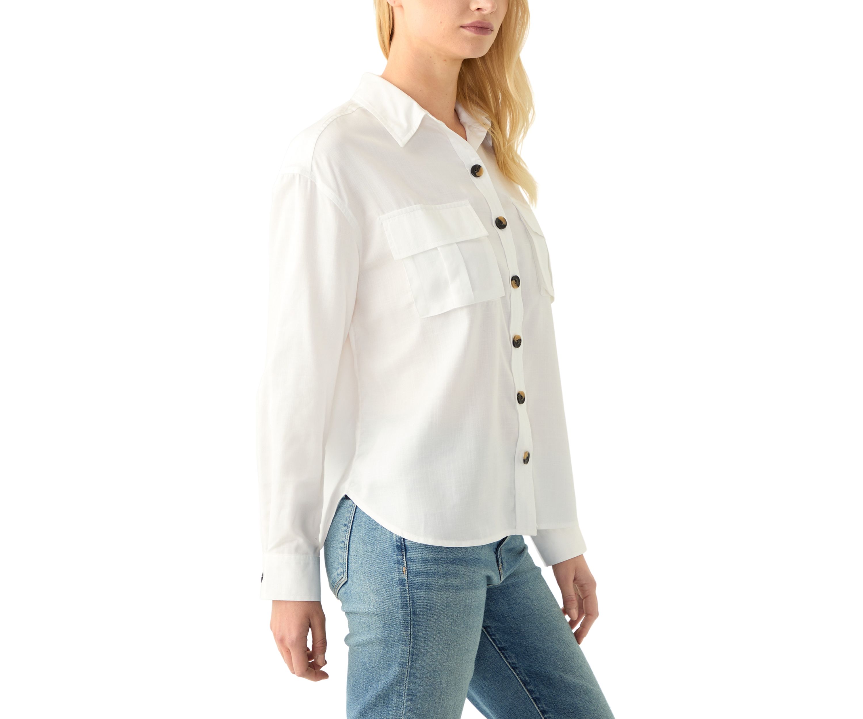 Womens Long Sleeve Utility Shirt