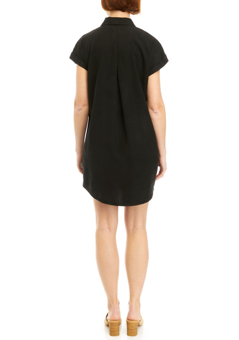 Womens Short Cap Sleeve Shirtdress