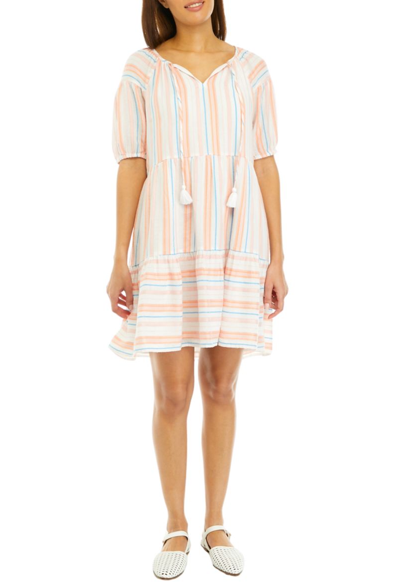 Womens Split Neck Mini Dress