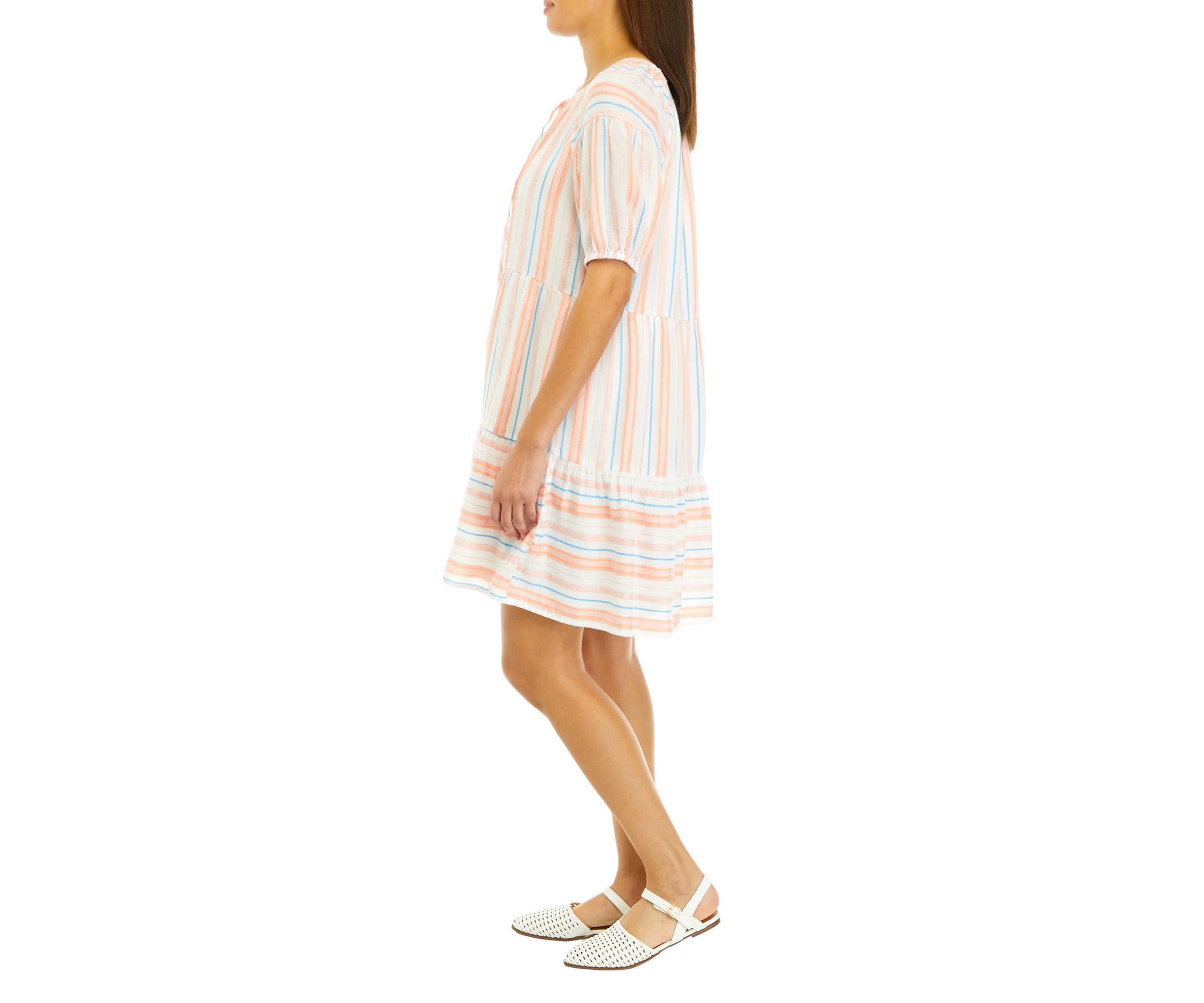 Womens Split Neck Mini Dress