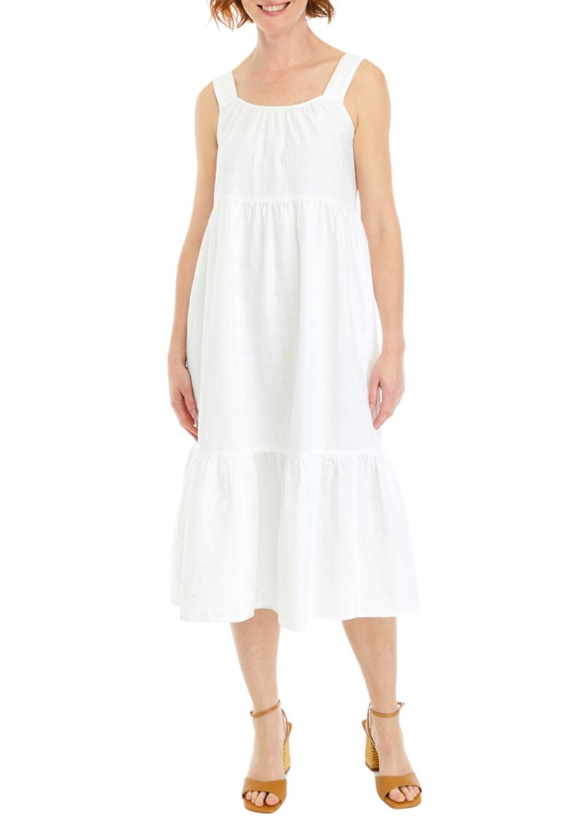 Womens Tiered Midi Tank Dress