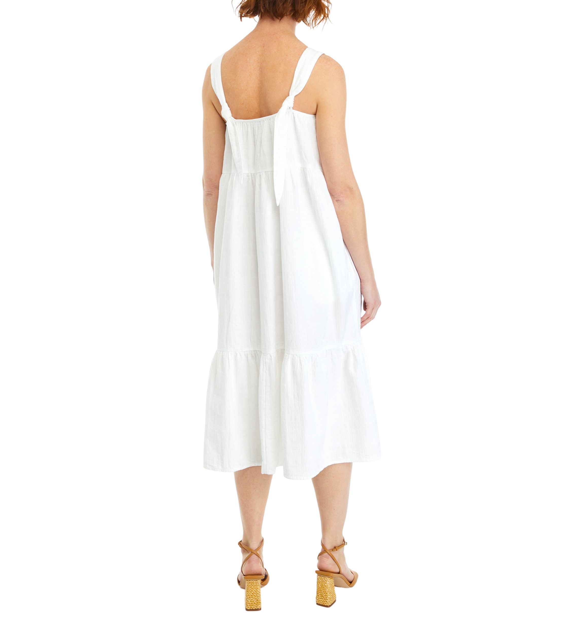 Womens Tiered Midi Tank Dress