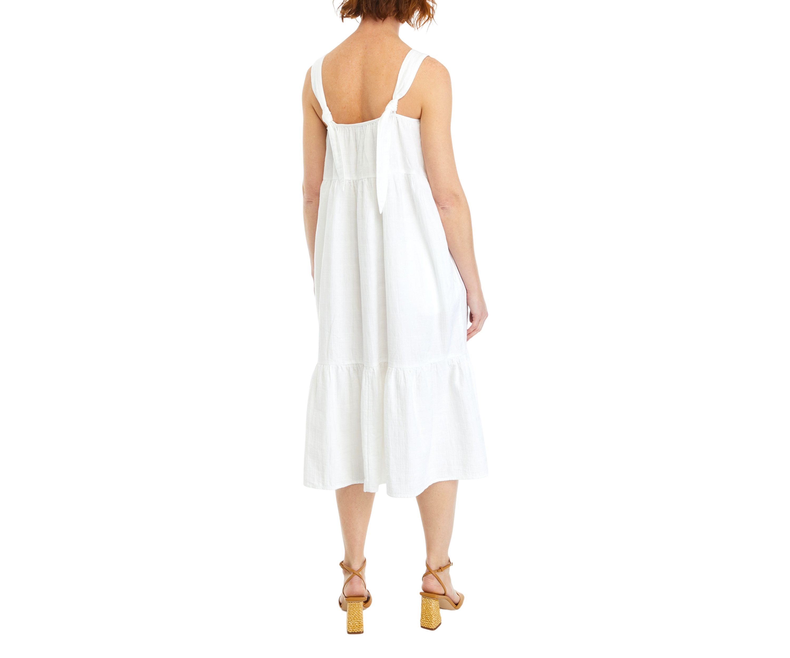 Womens Tiered Midi Tank Dress