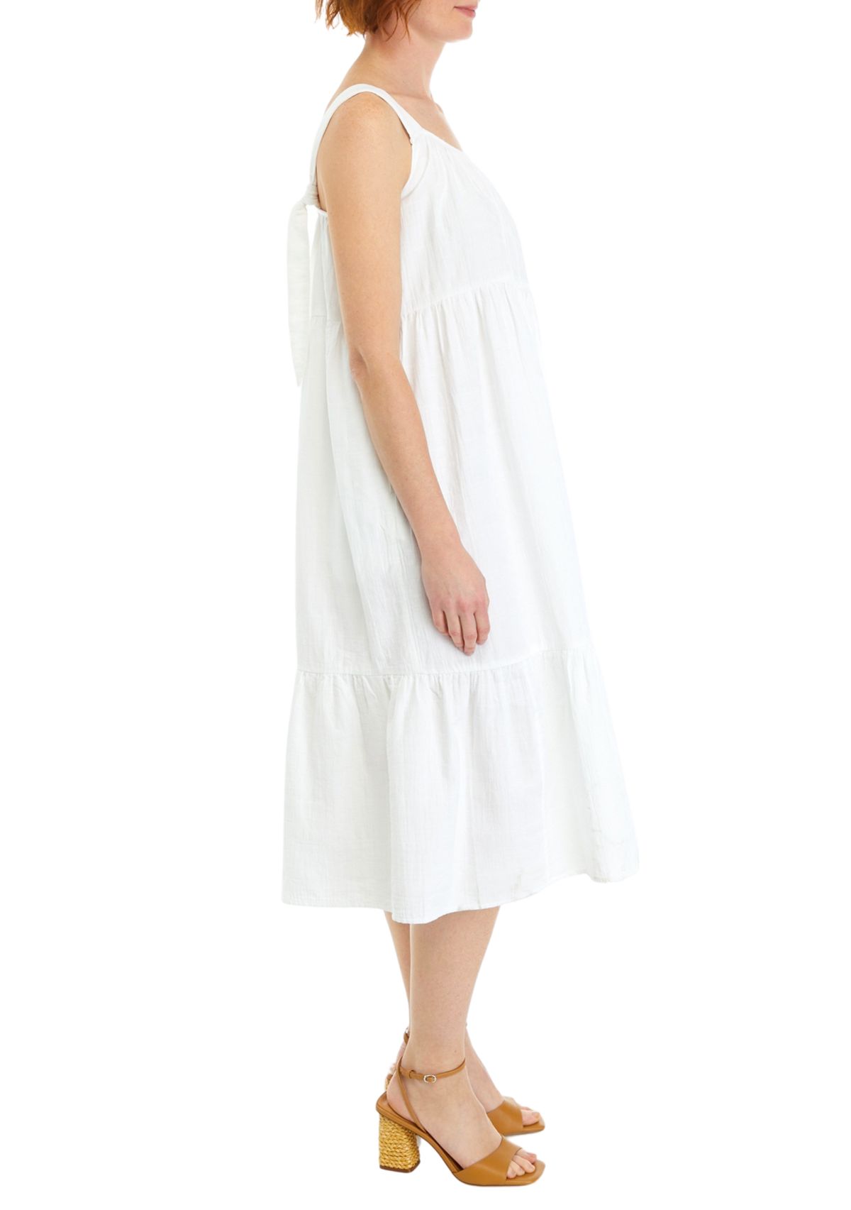 Womens Tiered Midi Tank Dress
