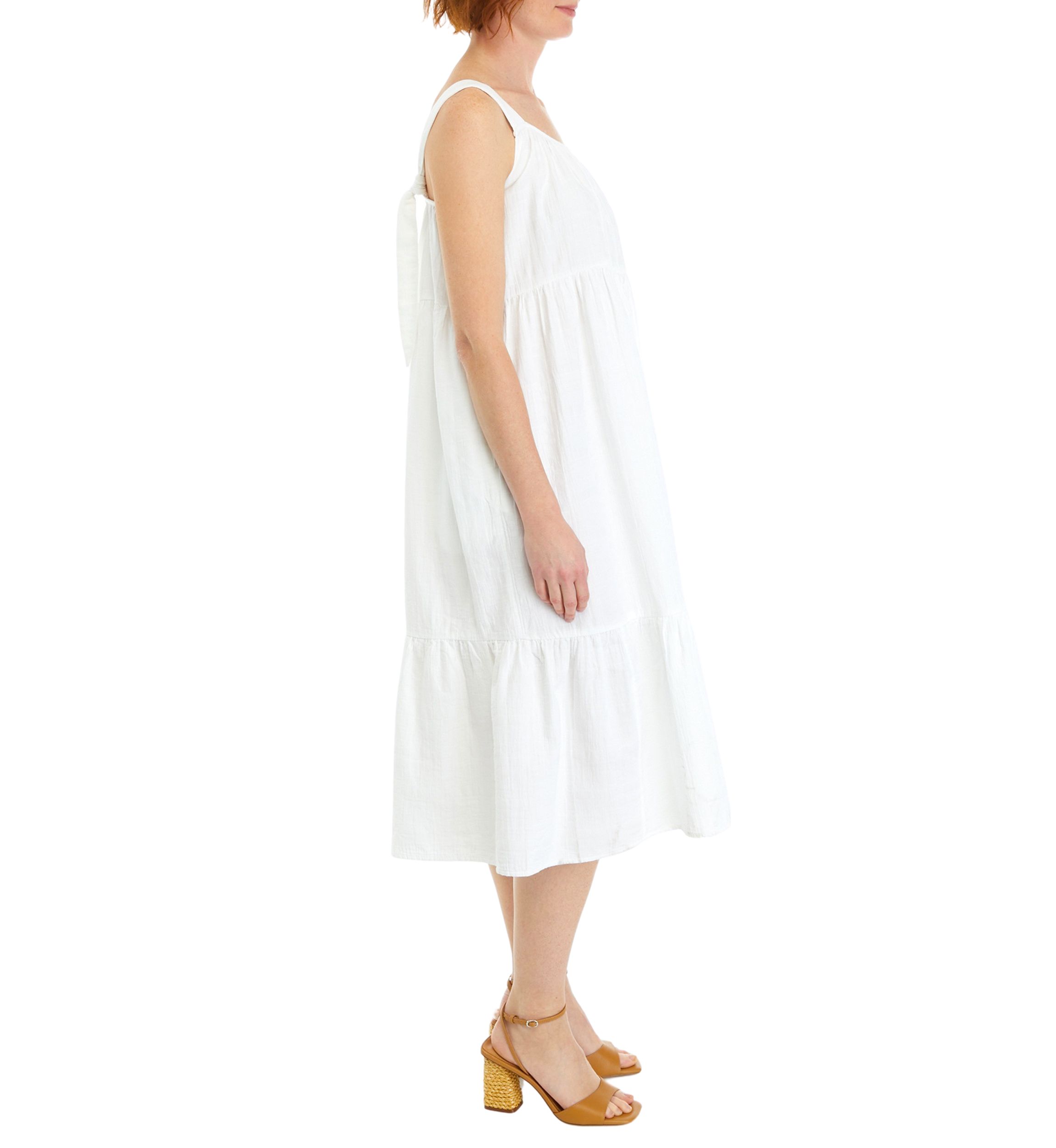 Womens Tiered Midi Tank Dress