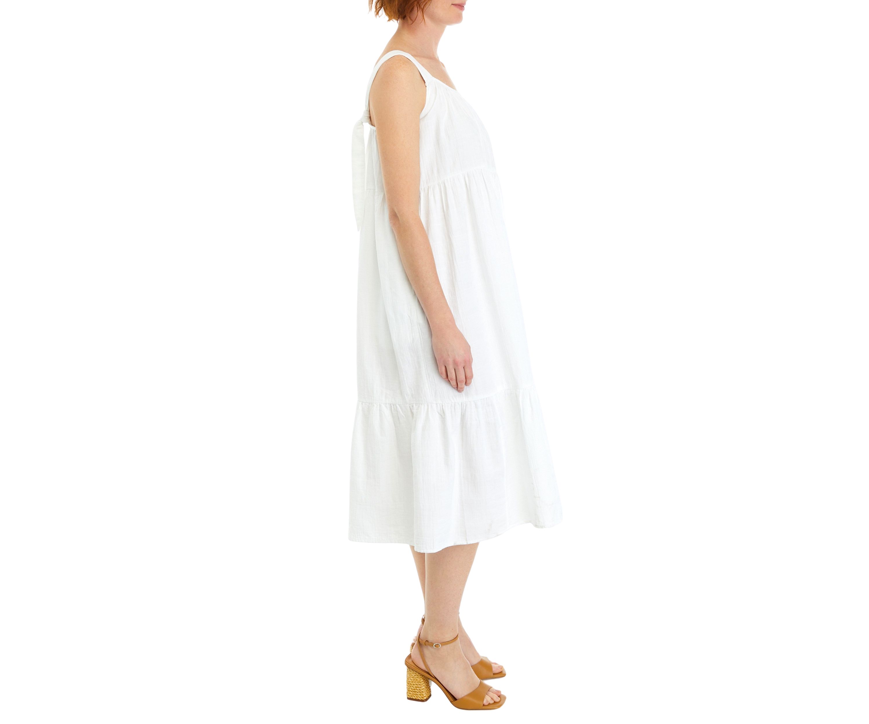 Womens Tiered Midi Tank Dress