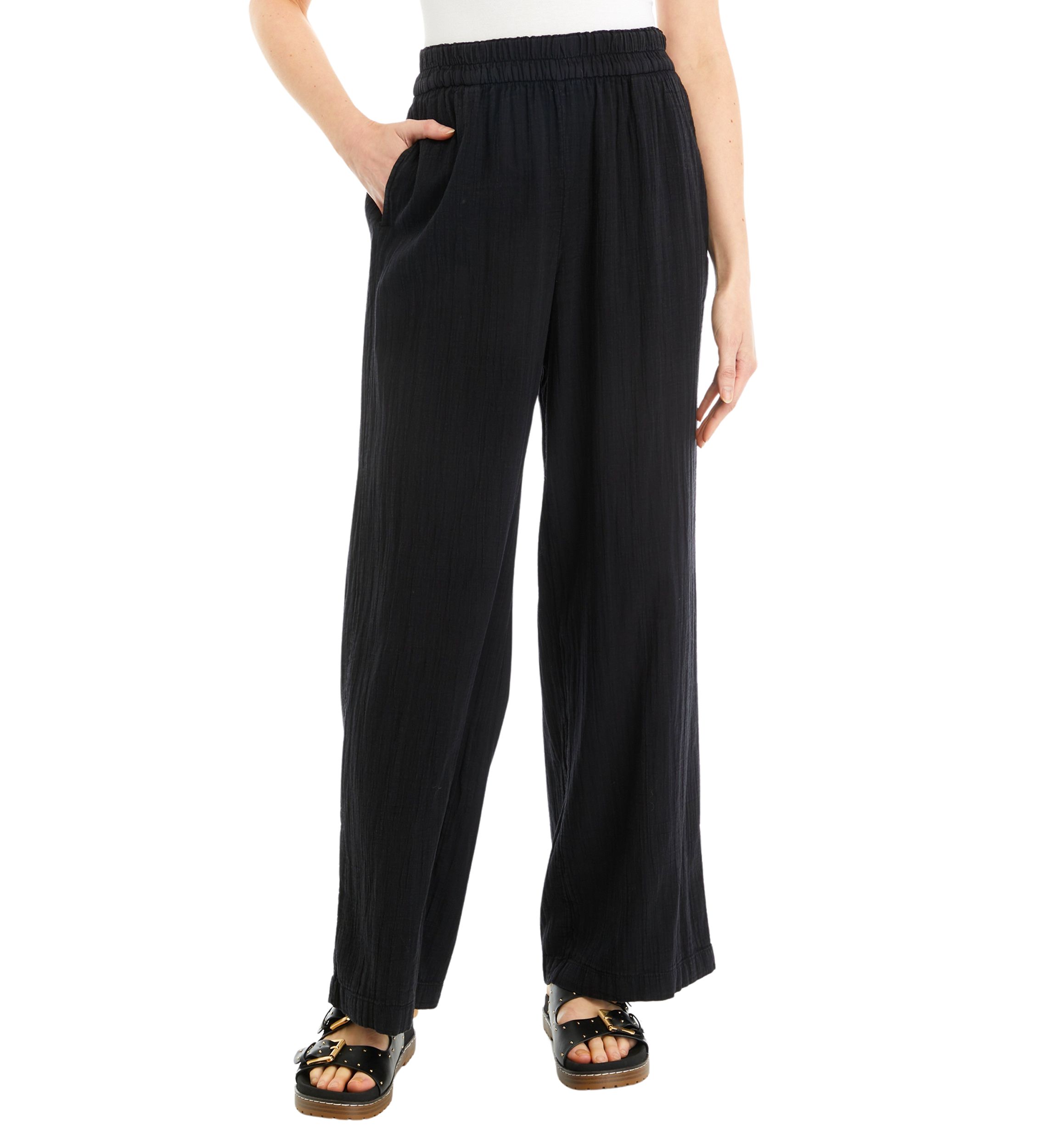 Pull On Wide Leg Pants 