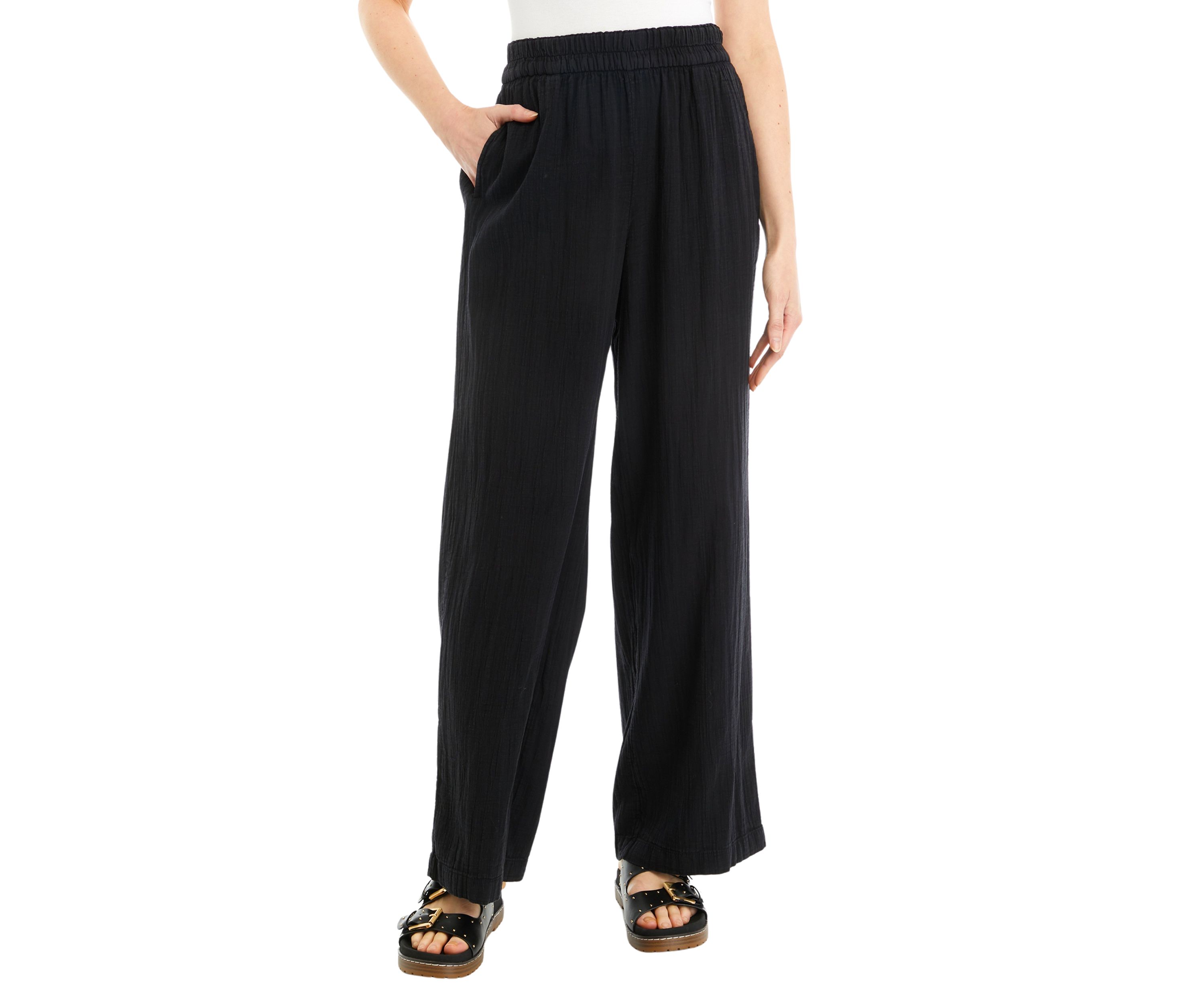 Pull On Wide Leg Pants 
