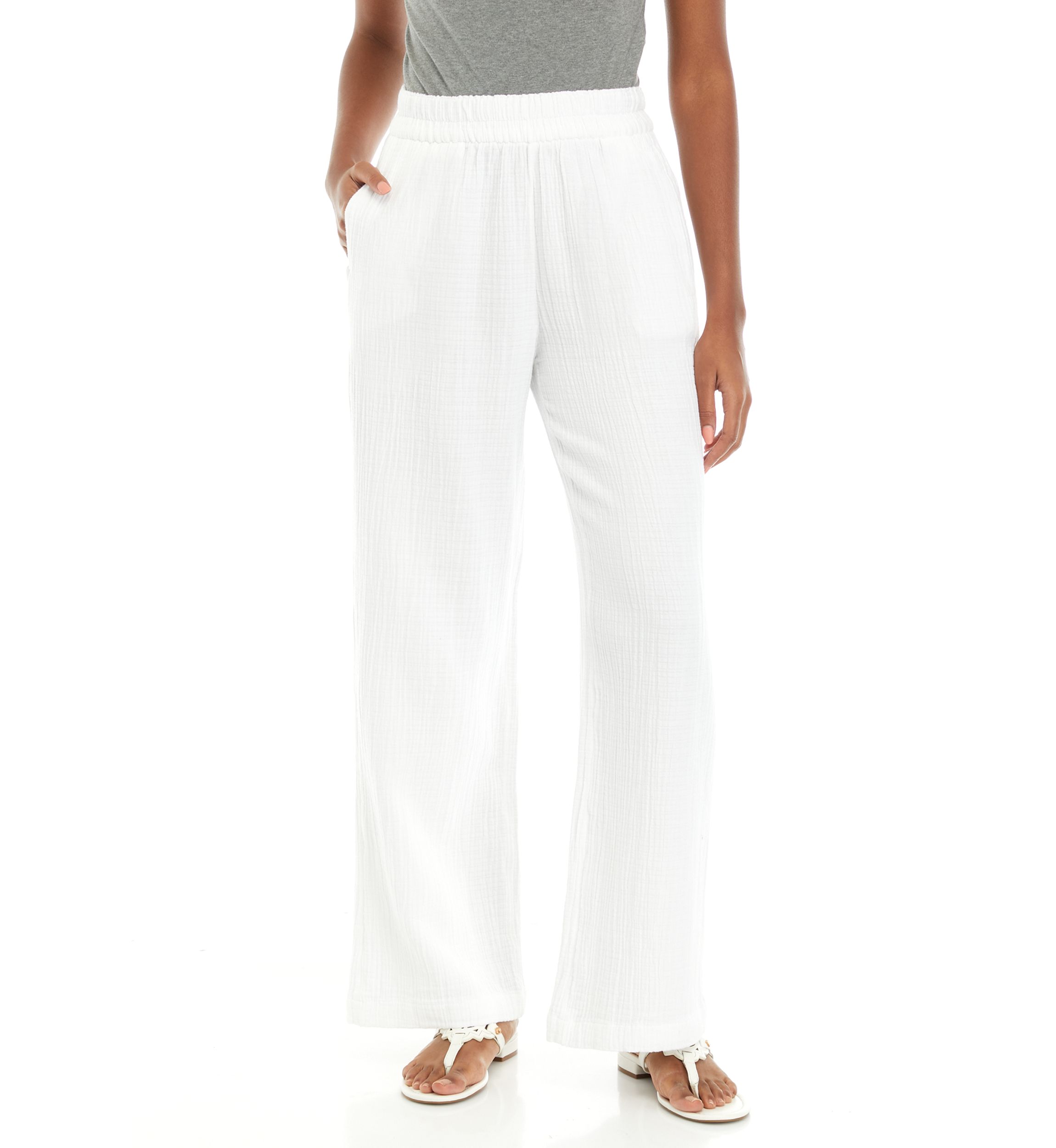 Pull On Wide Leg Pants 