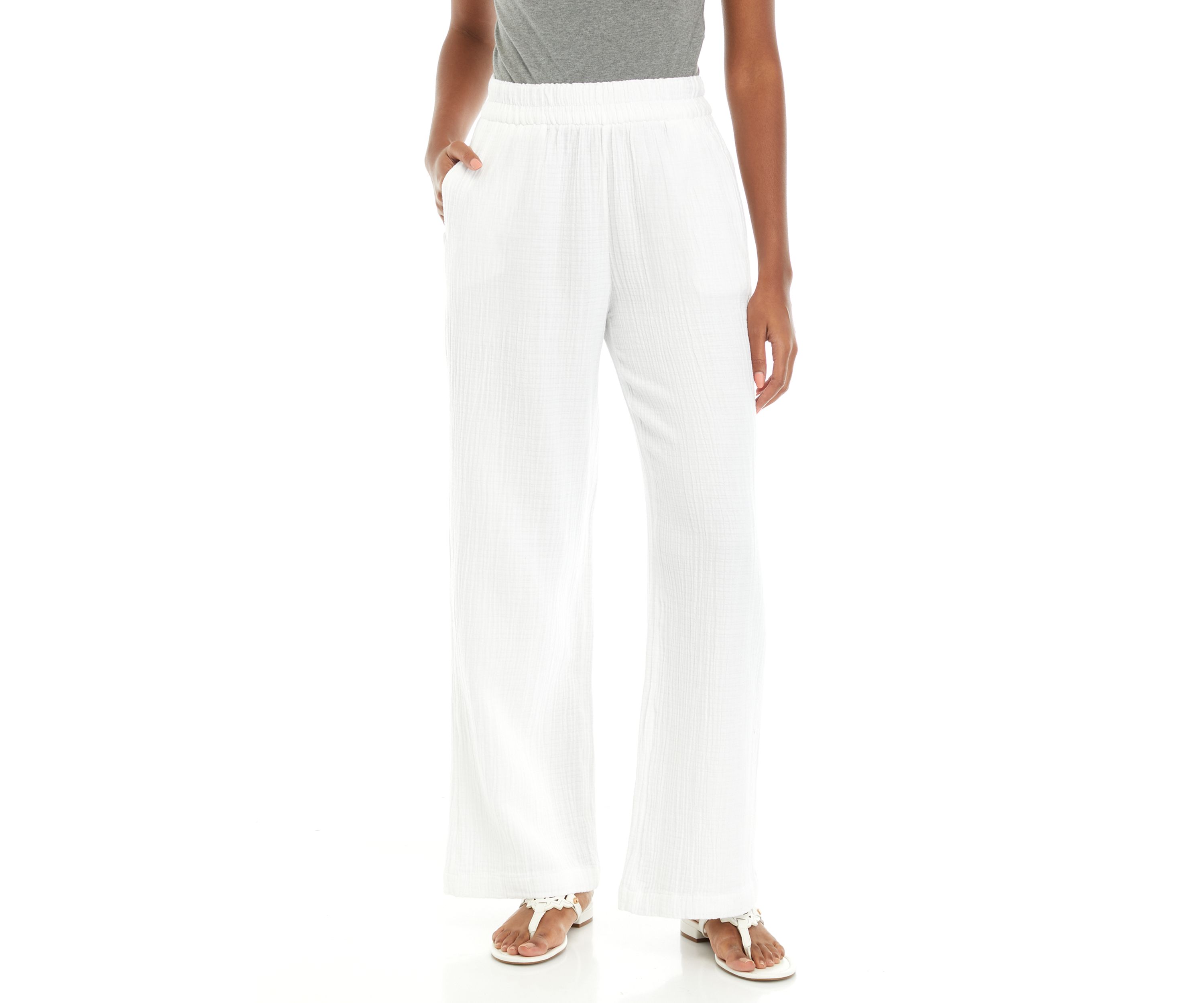 Pull On Wide Leg Pants 