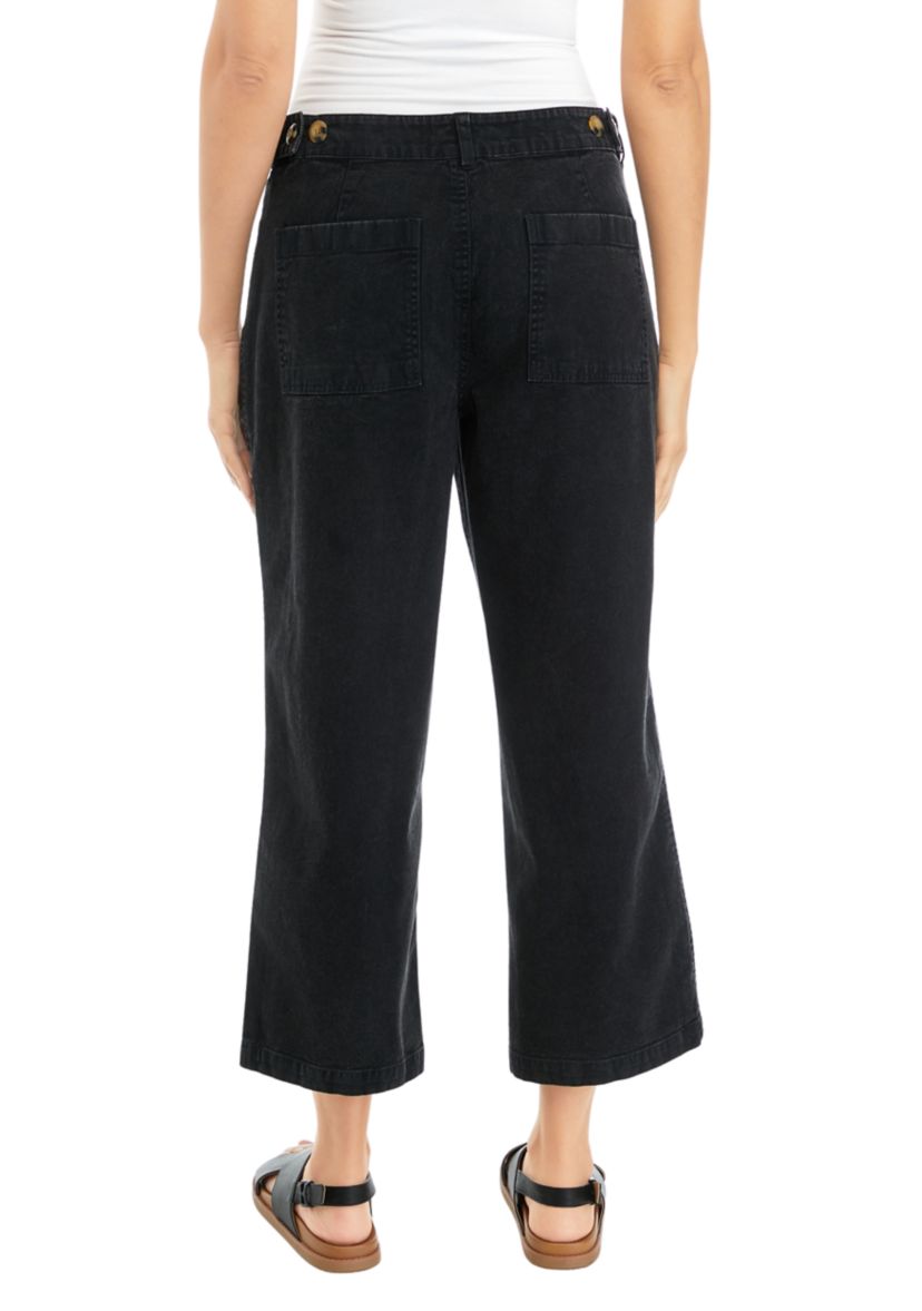 Womens Cropped High Rise Utility Pants
