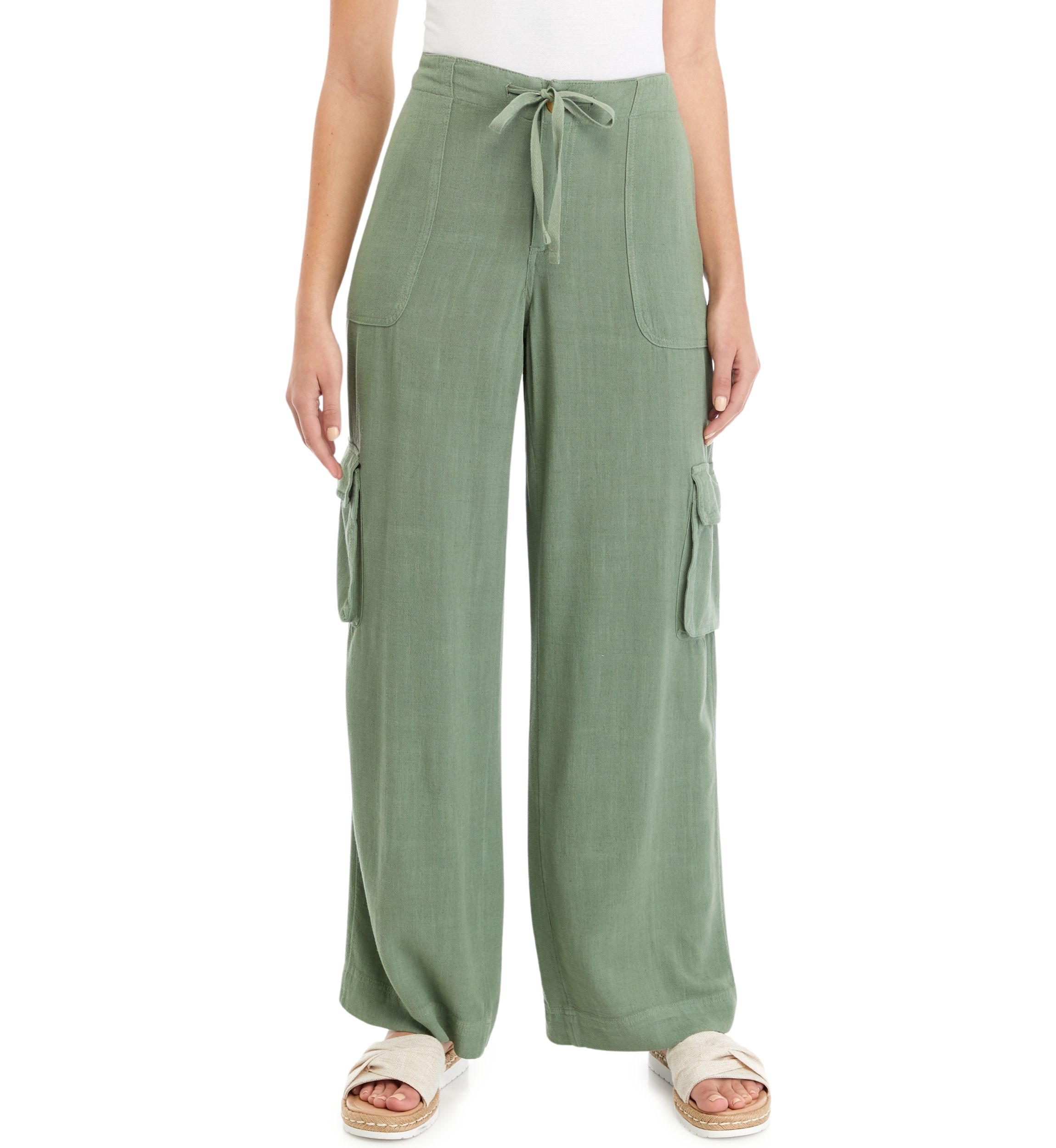 Womens Tie Waist Utility Pants