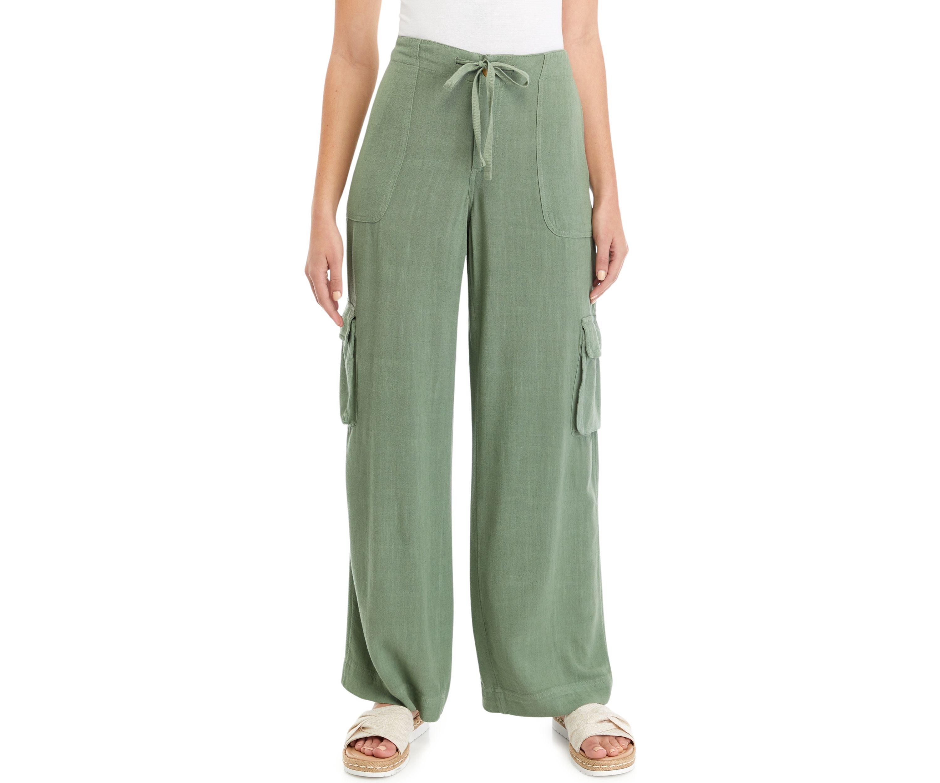 Womens Tie Waist Utility Pants