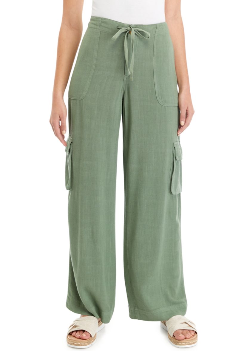 Womens Tie Waist Utility Pants