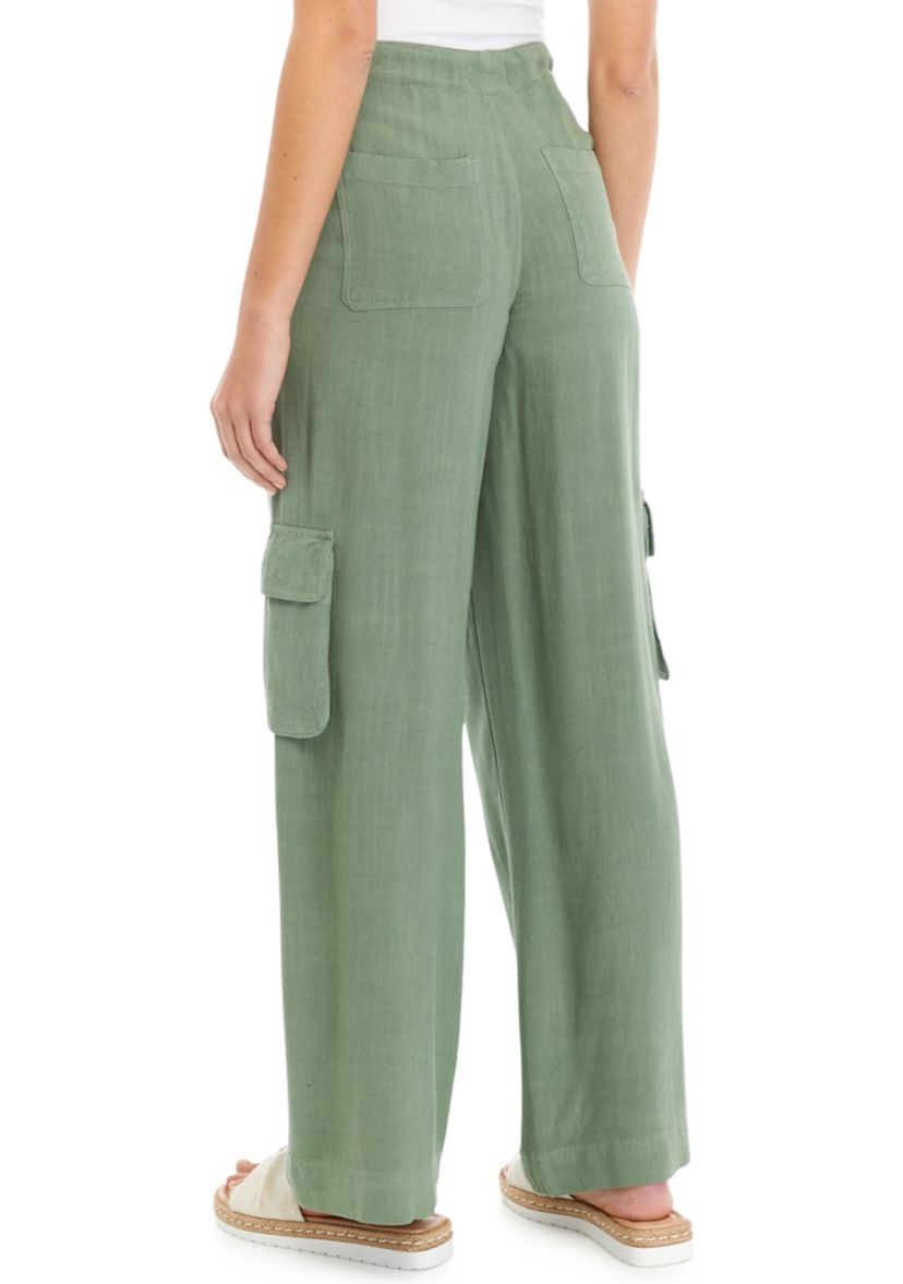 Womens Tie Waist Utility Pants