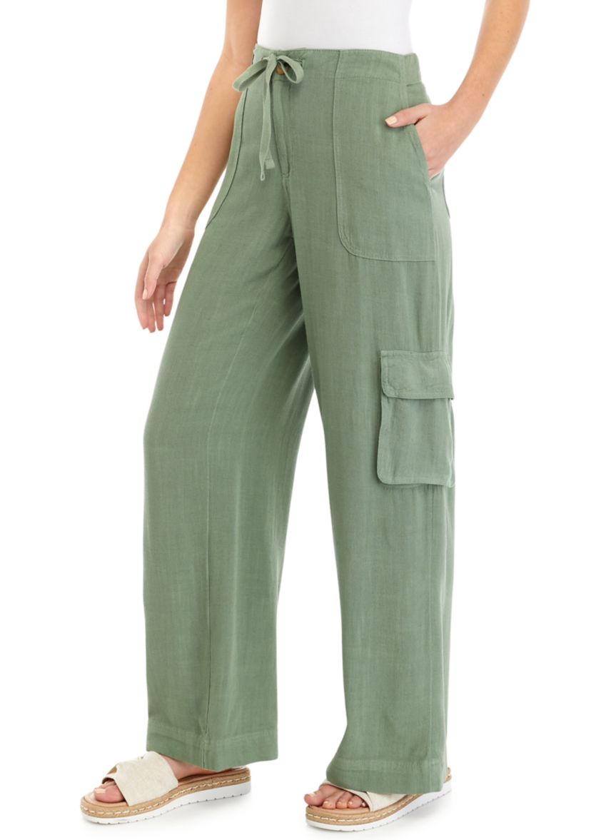 Womens Tie Waist Utility Pants