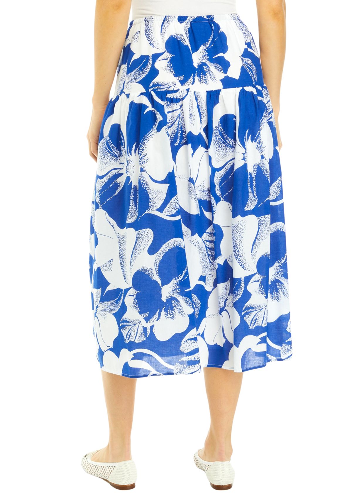 Womens Tie Waist Midi Skirt