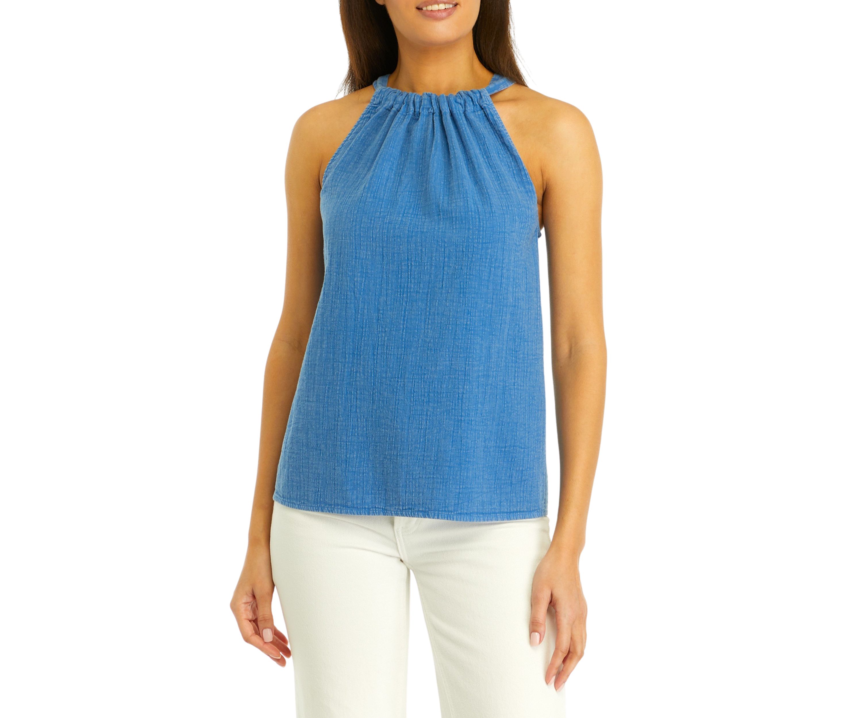 Plus Size Sleeveless Halter Neck Top