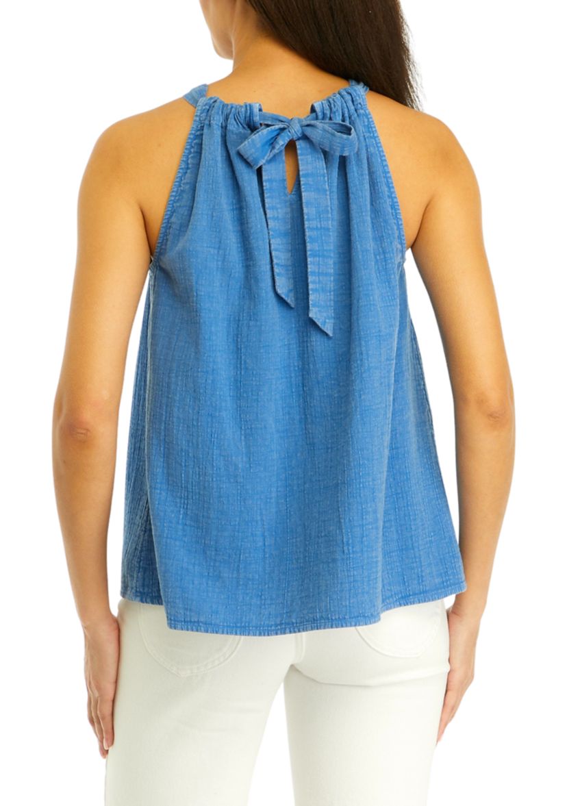 Plus Size Sleeveless Halter Neck Top