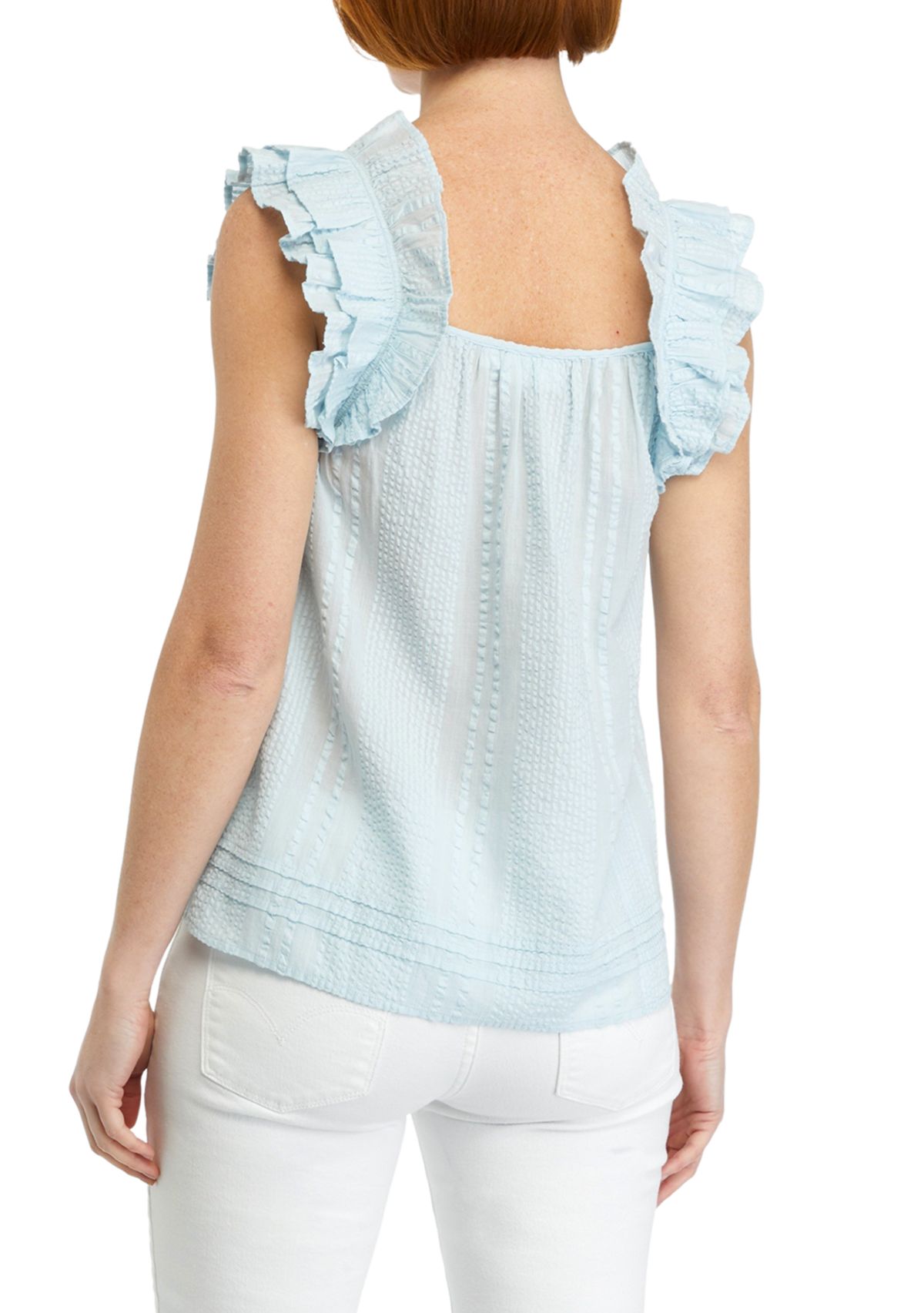 Womens Ruffle Sleeve Tank Top