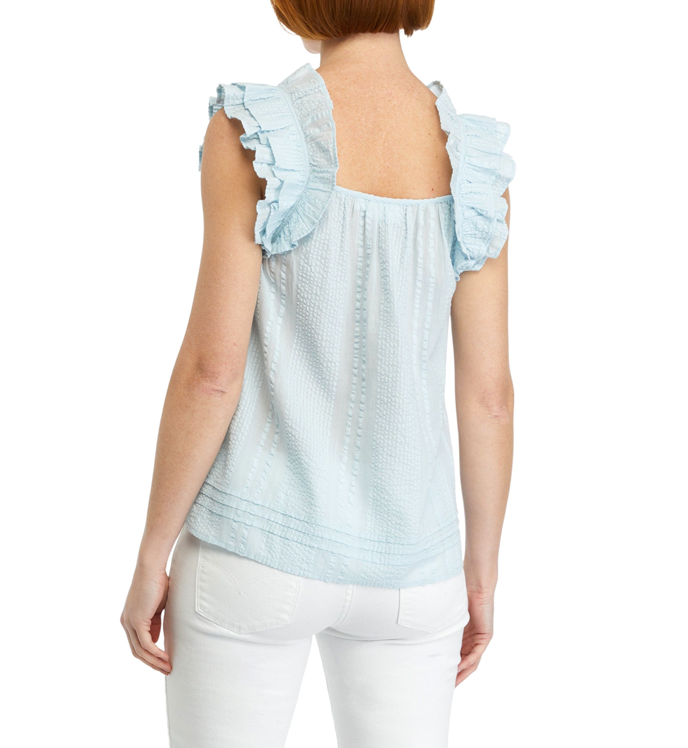 Womens Ruffle Sleeve Tank Top