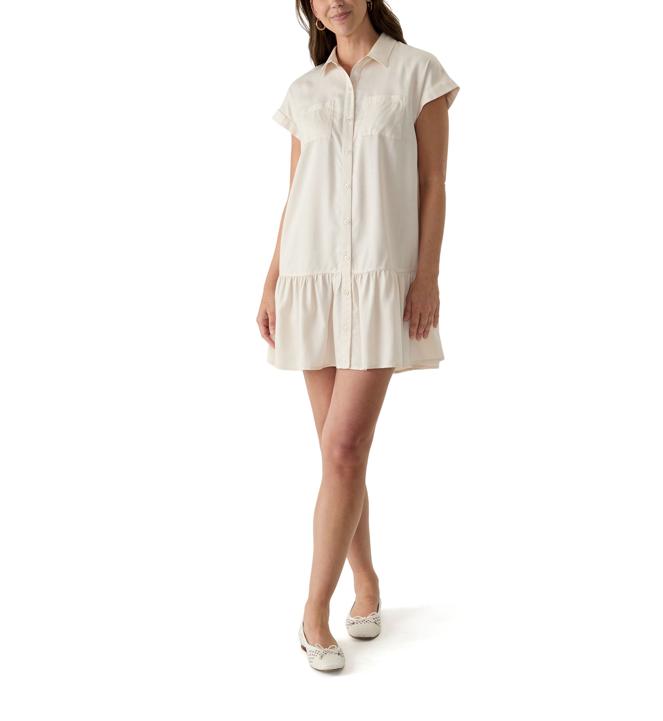 Womens Short Sleeve Shirtdress