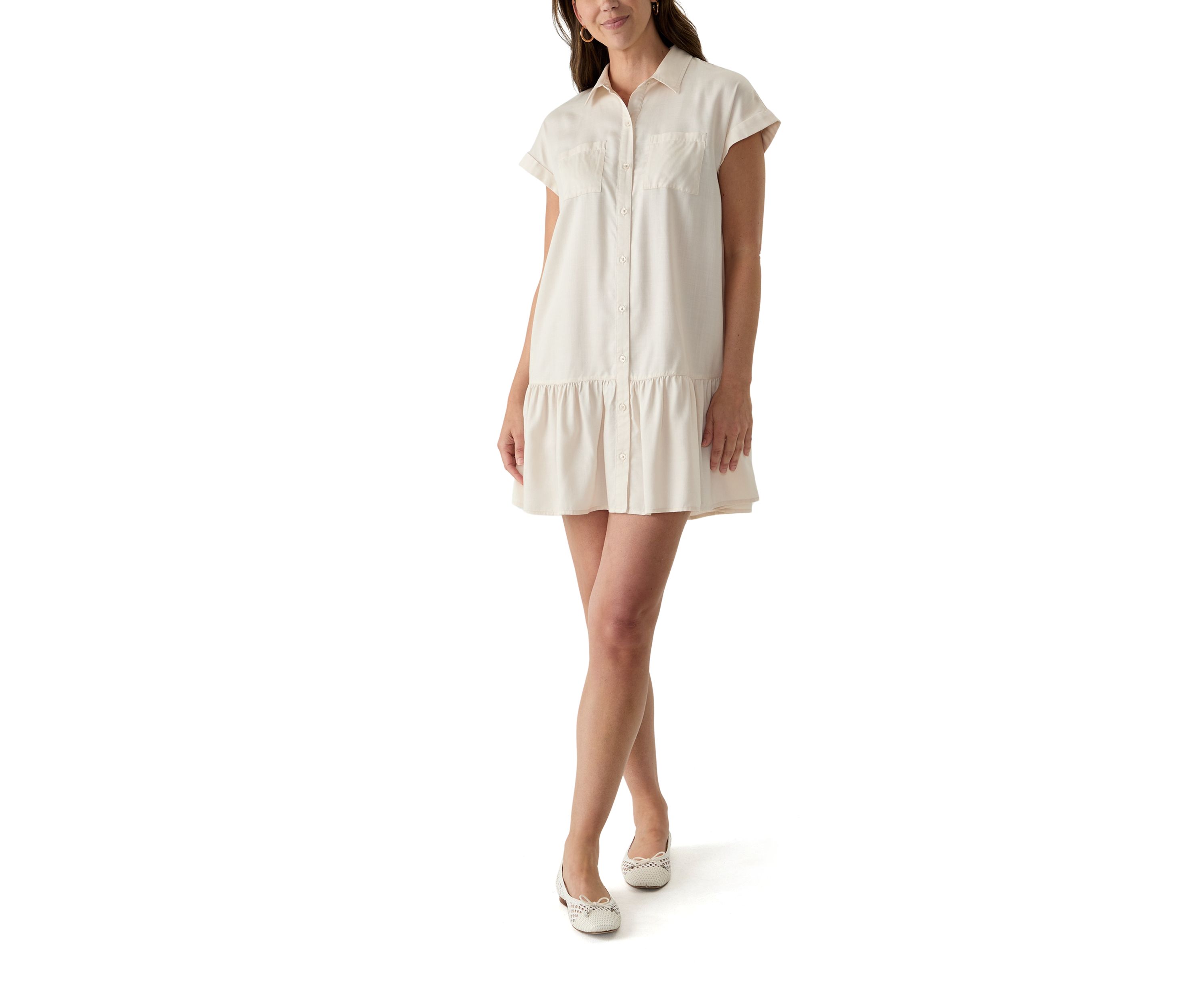 Womens Short Sleeve Shirtdress