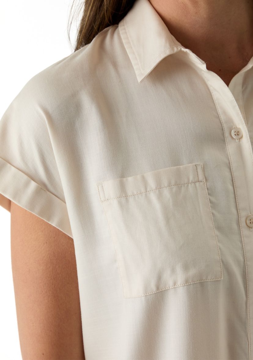 Womens Short Sleeve Shirtdress