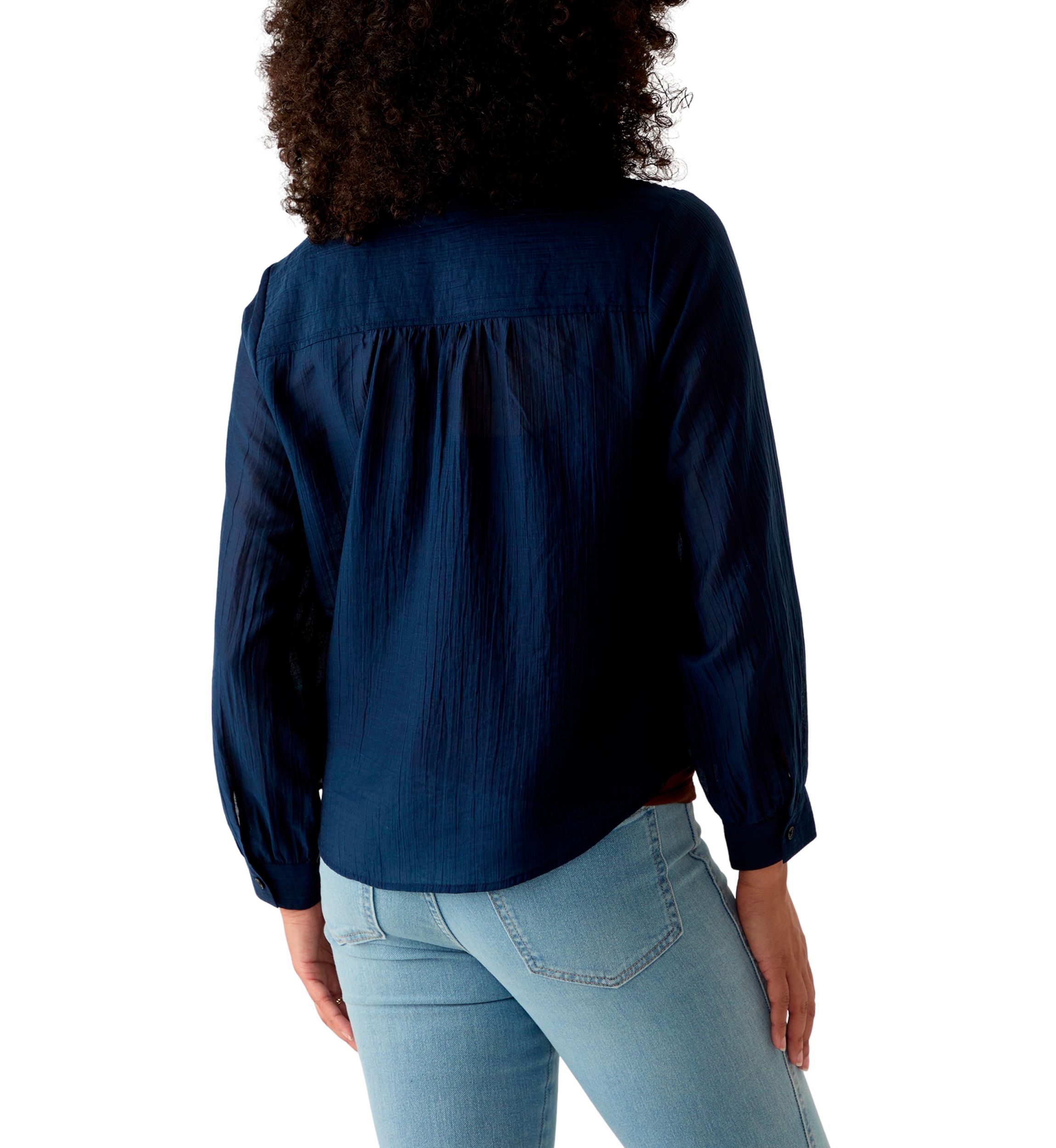 Womens Long Sleeve Utility Popover Shirt