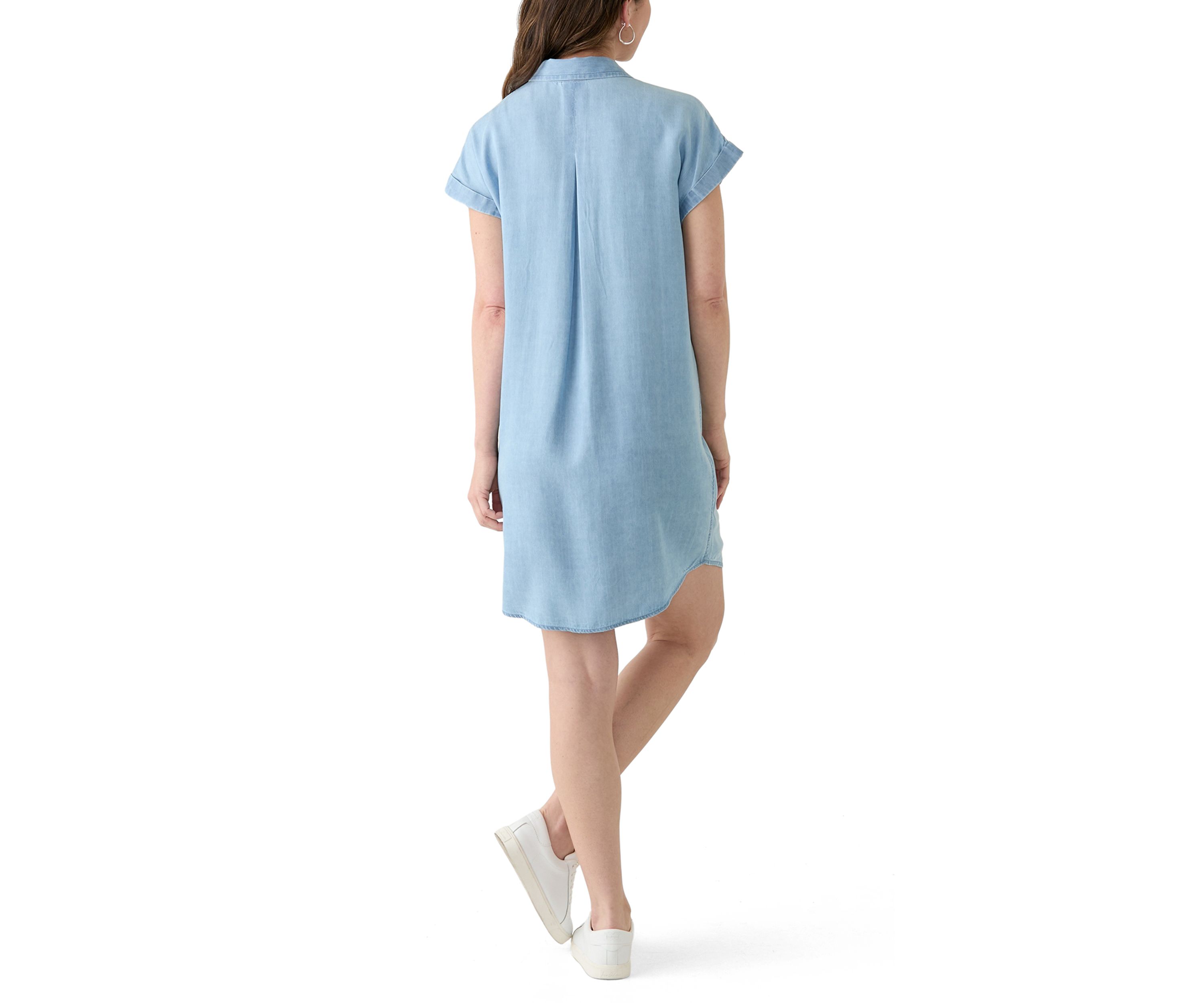 Womens Short Sleeve Shirtdress 