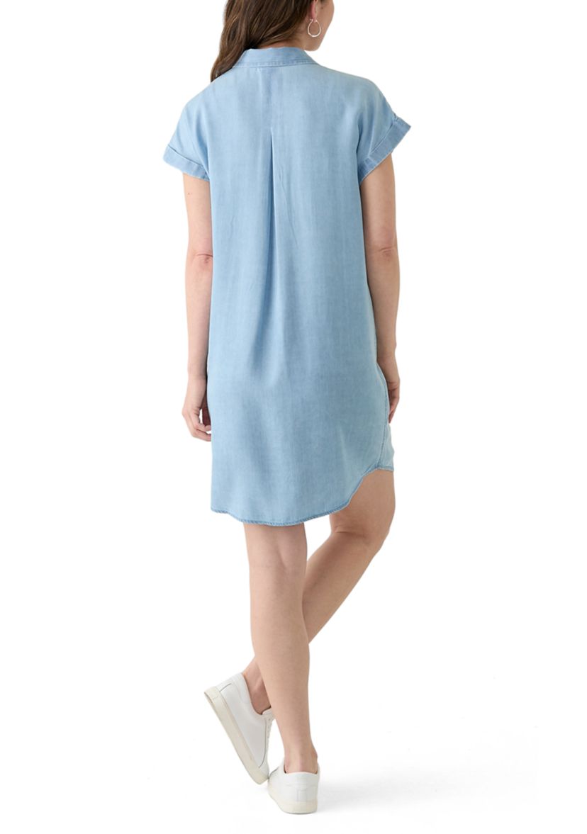 Womens Short Sleeve Shirtdress 