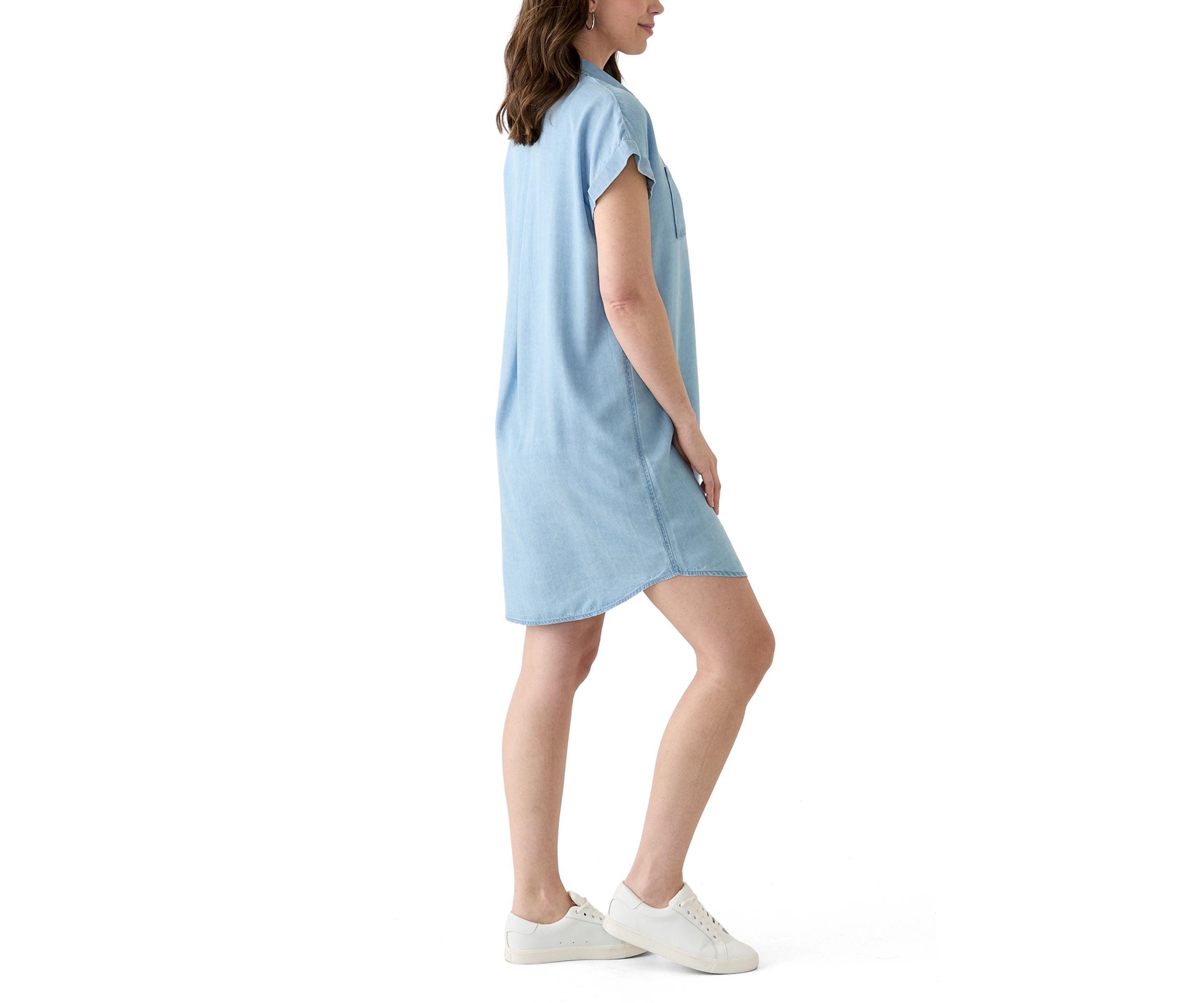 Womens Short Sleeve Shirtdress 