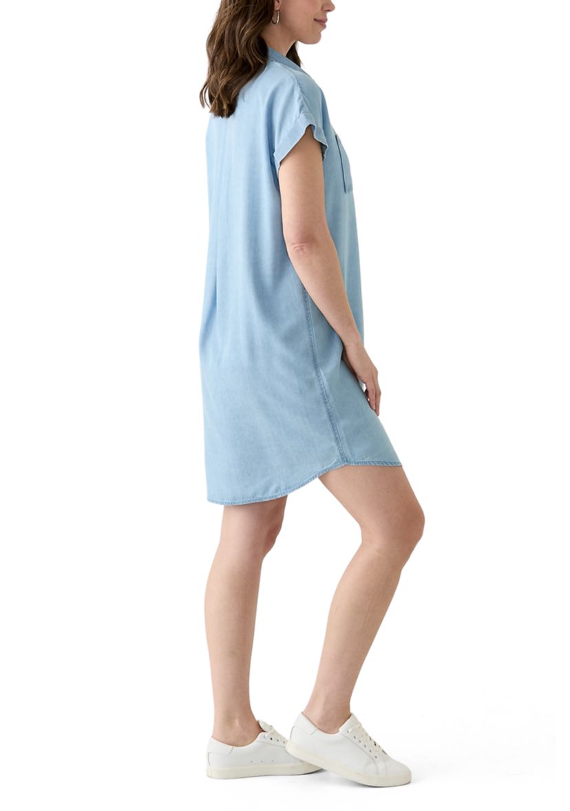 Womens Short Sleeve Shirtdress 