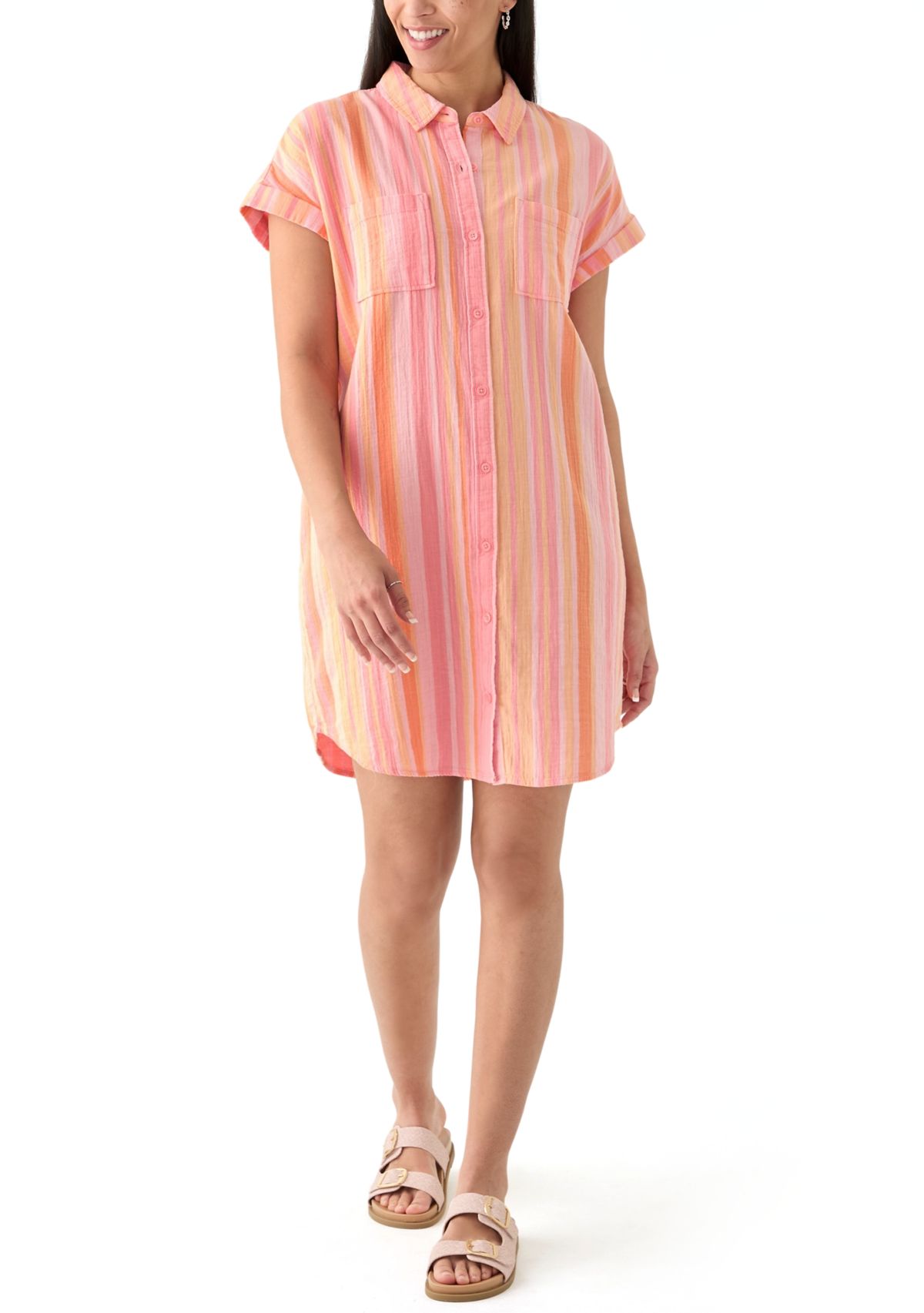 Womens Printed Shirtdress