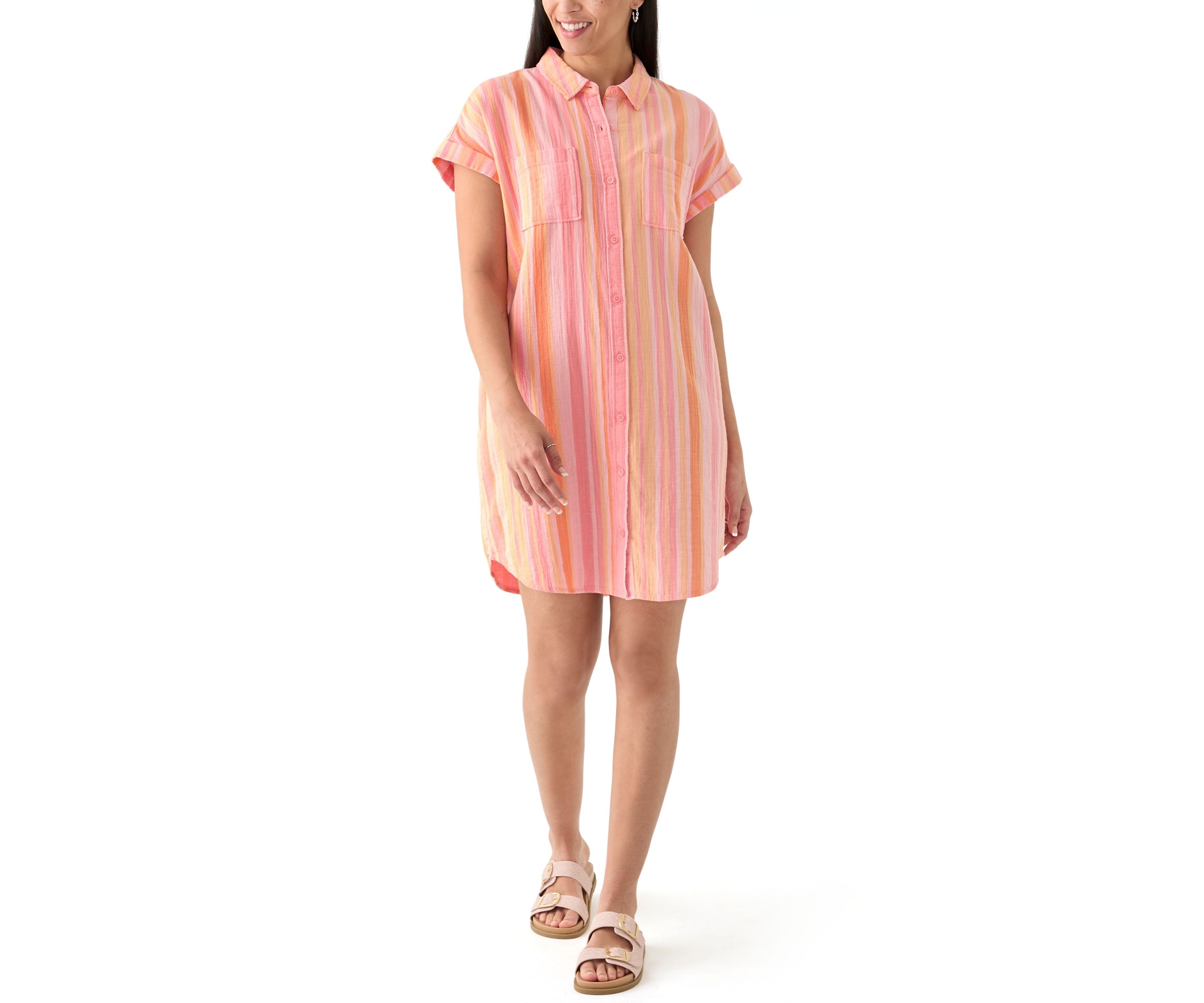 Womens Printed Shirtdress