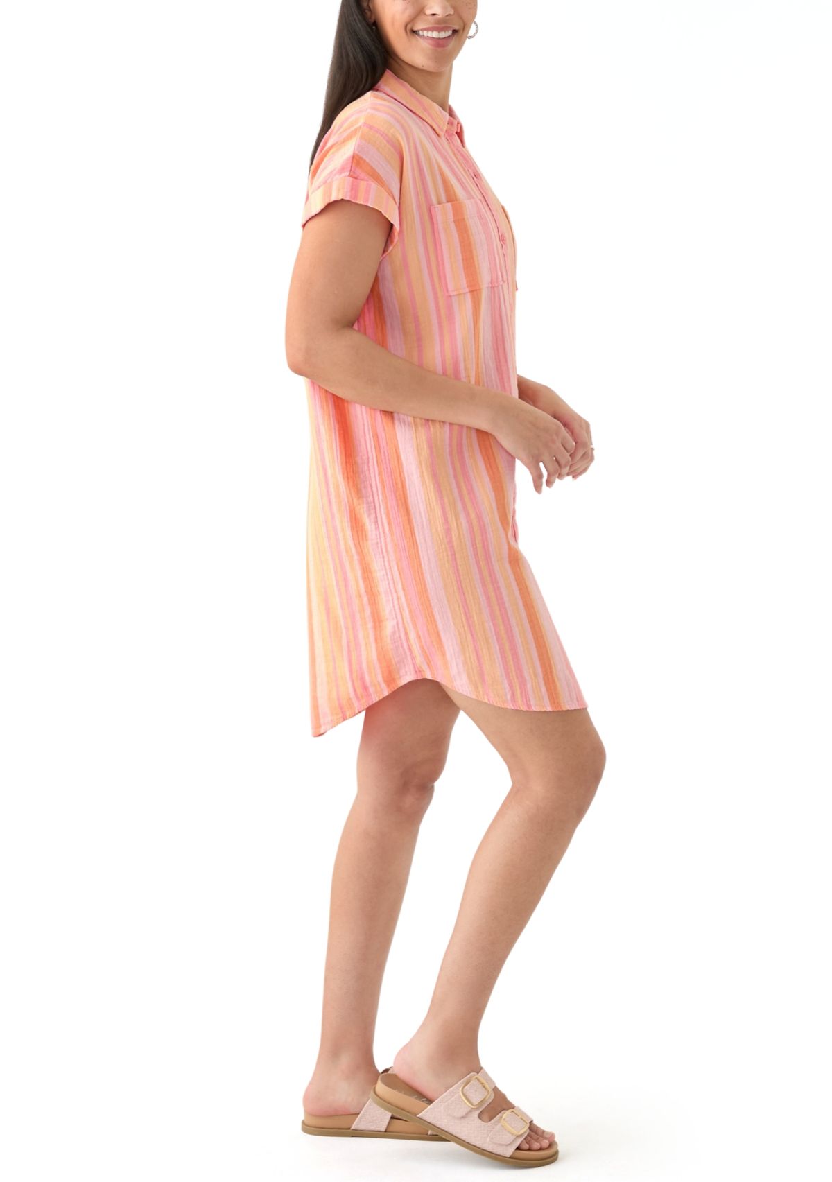 Womens Printed Shirtdress