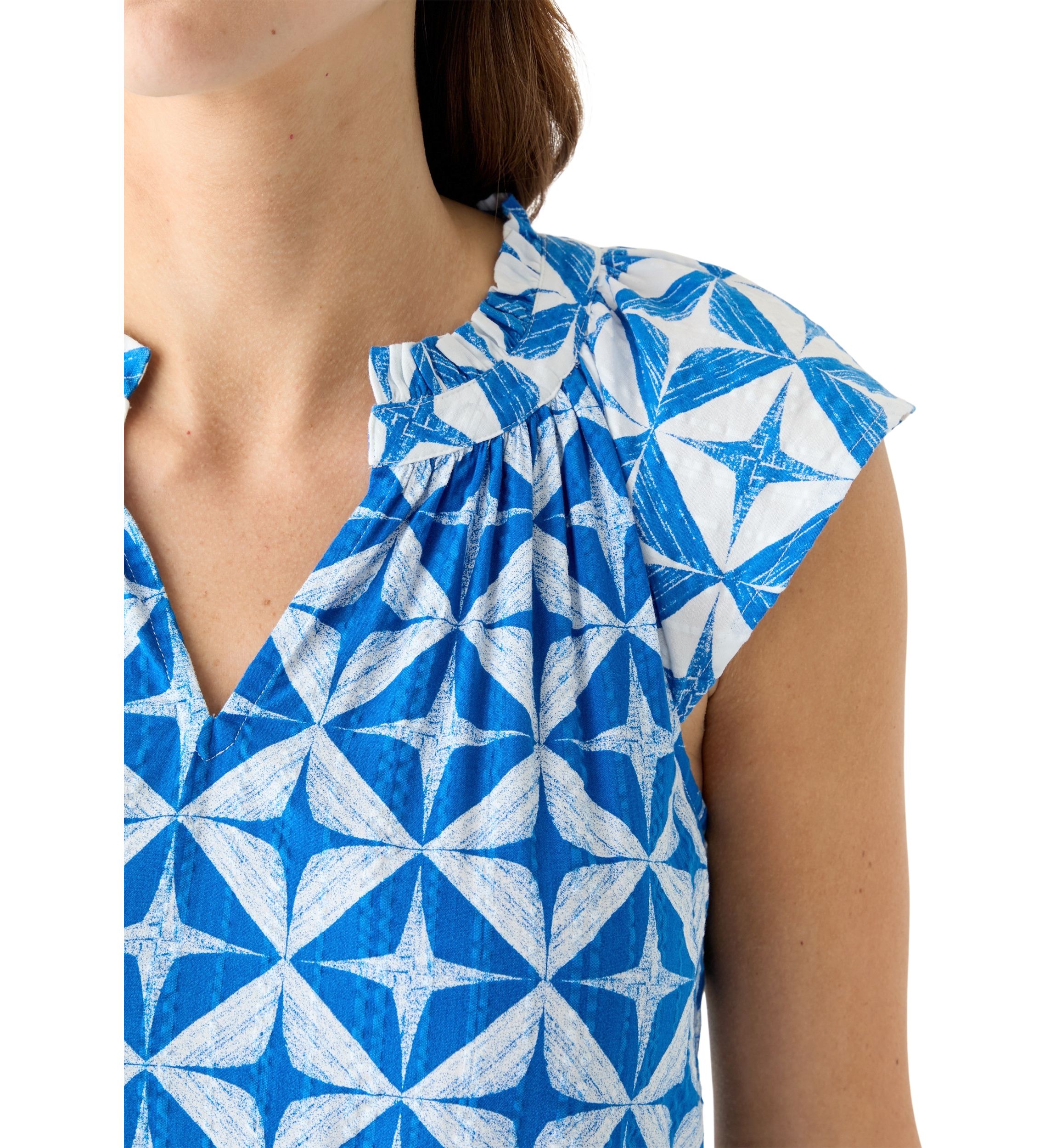 Womens Cap Sleeve Tiered Printed Maxi Dress