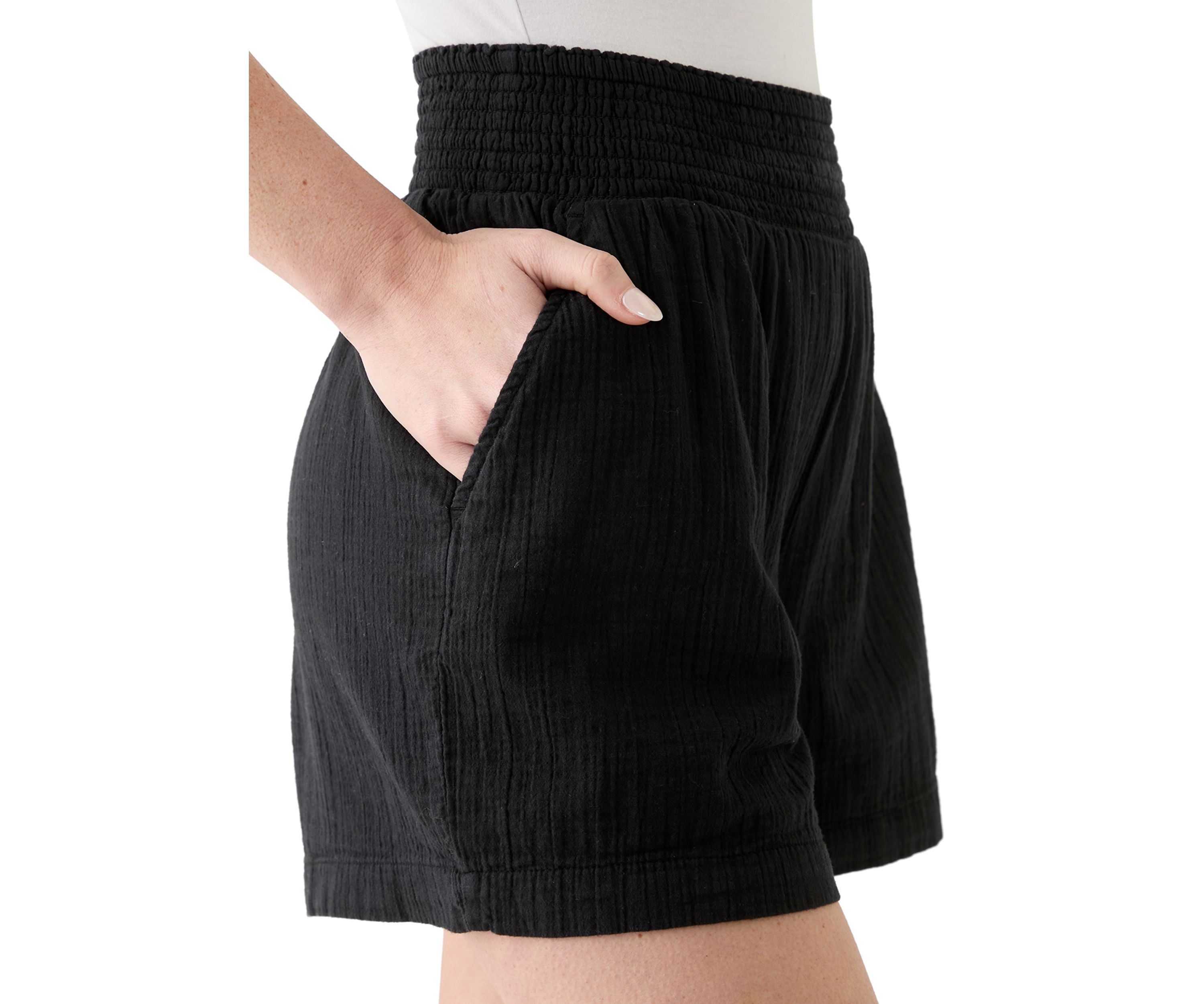 Womens Smocked Waist Shorts
