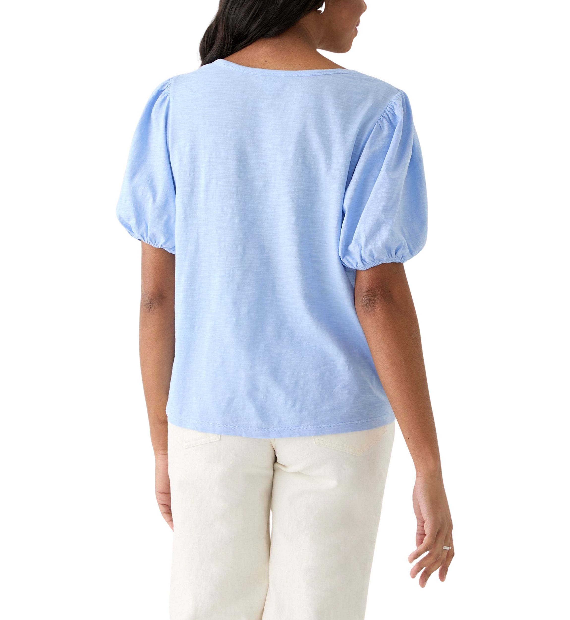 Womens Smocked Shoulder Top