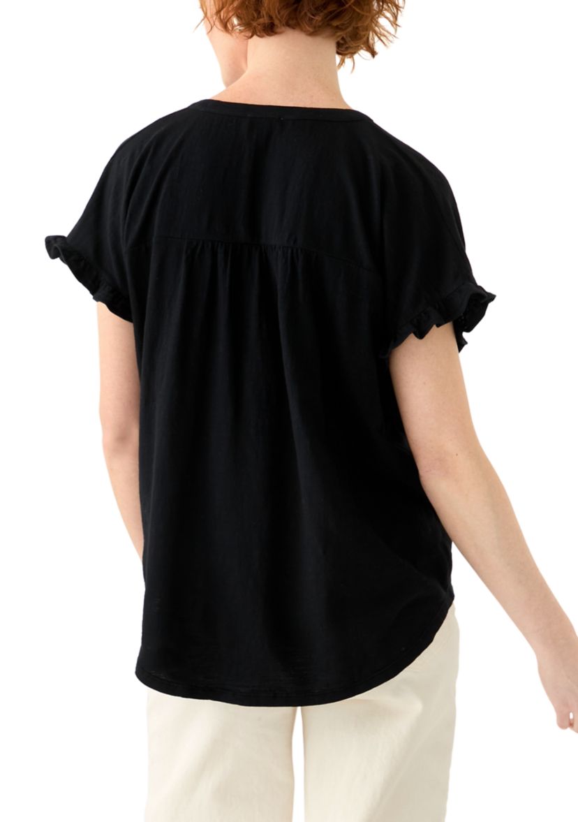 Womens Short Sleeve Shirred Top