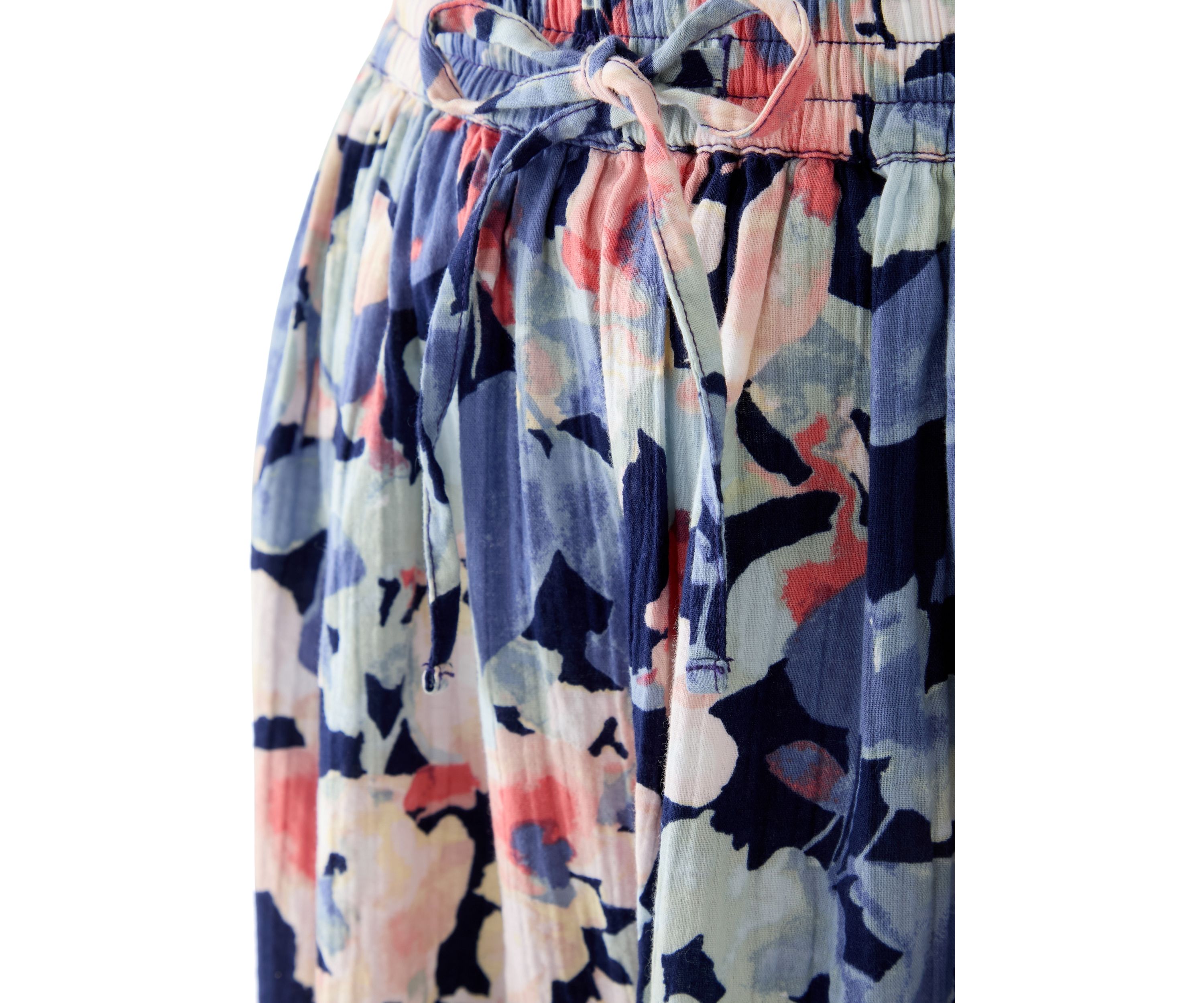 Womens Tiered Midi Gauze Skirt 