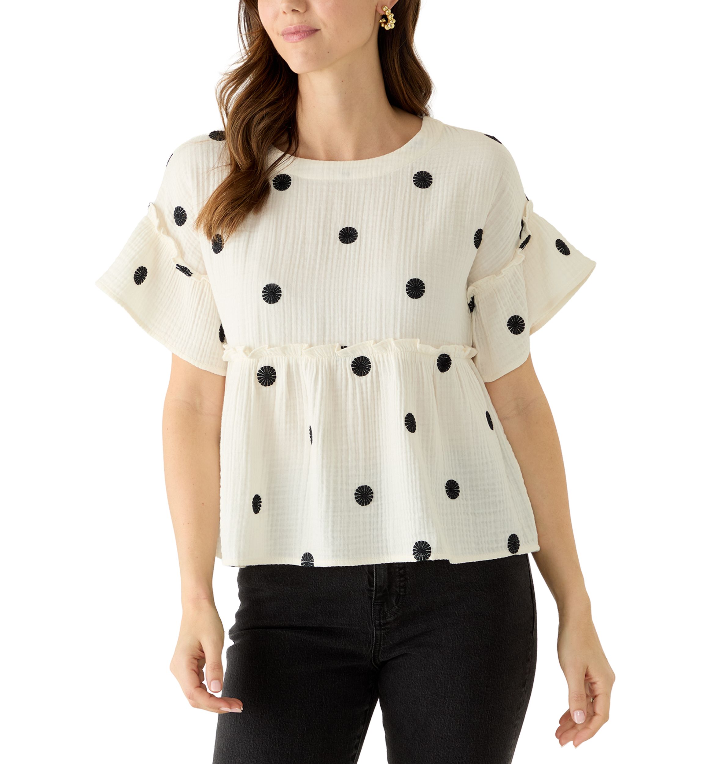 Women's Flutter Sleeve Babydoll Shirt