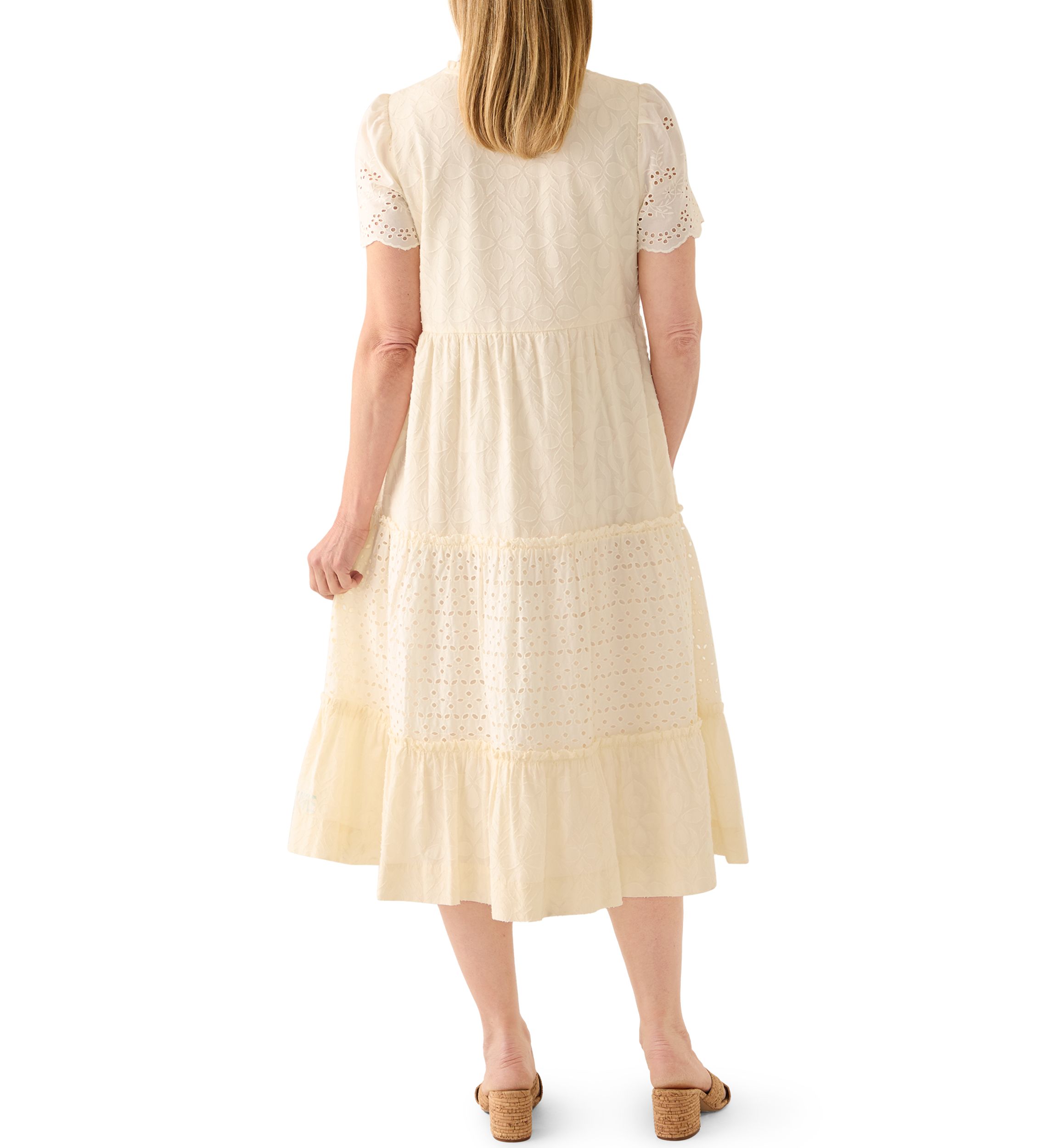 loose fitting knee length dresses Pink Cotton Flax Knee Length Princess Line Dress 32