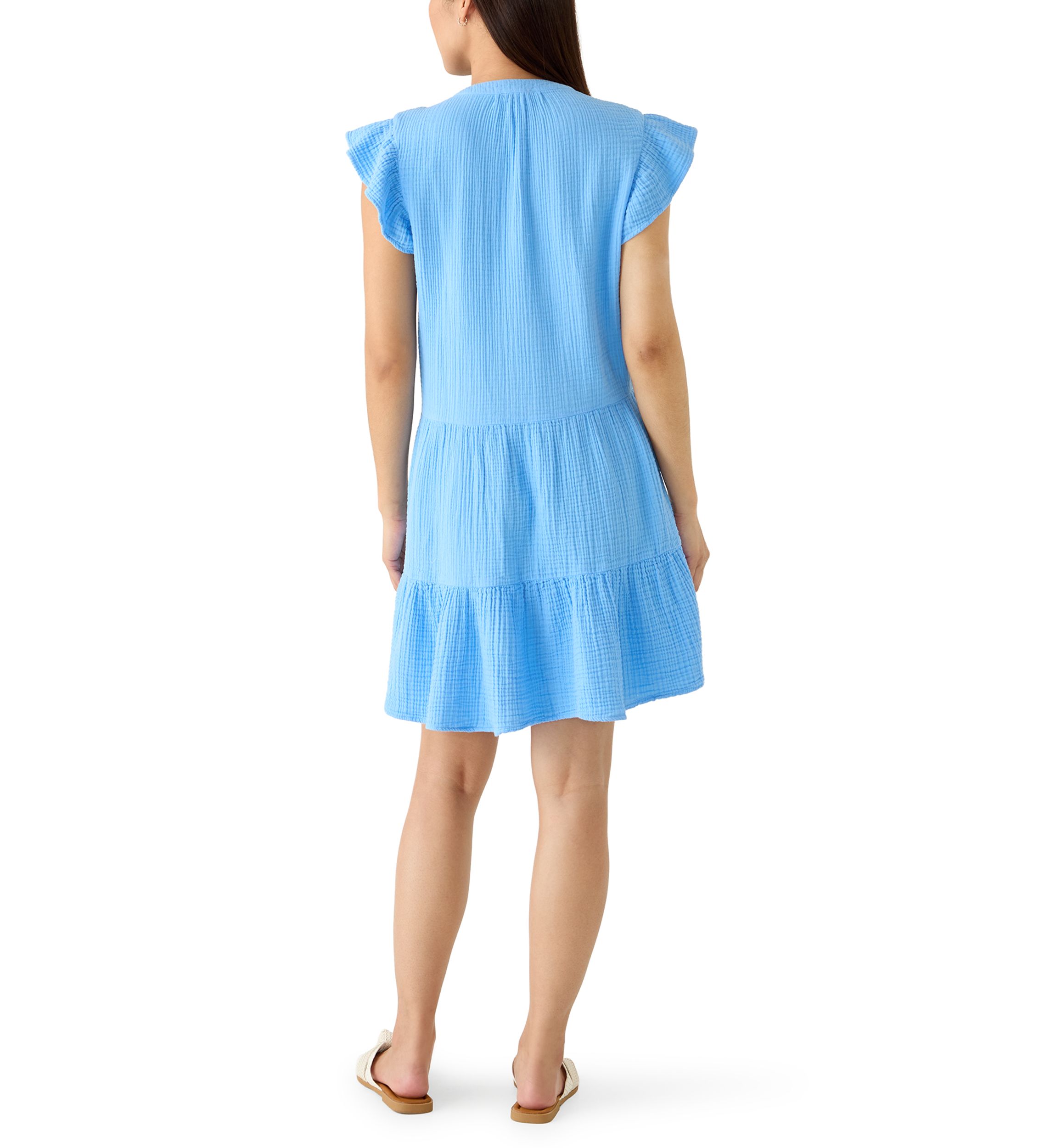 light blue shift dress Thea Shift Dress in Steel Blue