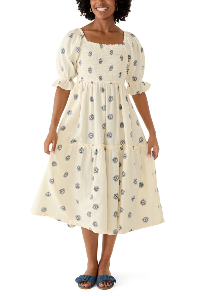 Wonderly Women's Paisley Print Smocked Maxi Dress | Belk
