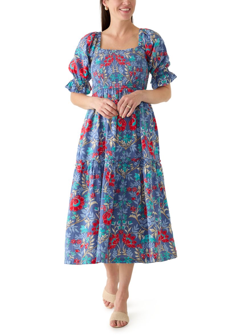 Wonderly Women's Paisley Print Smocked Maxi Dress | Belk