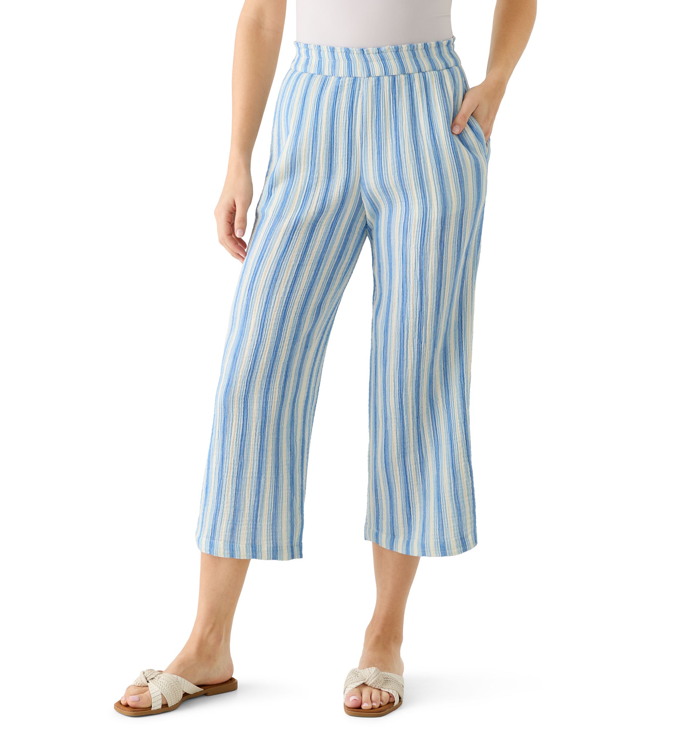 Wonderly Women's Gauze Cropped Pants | Belk