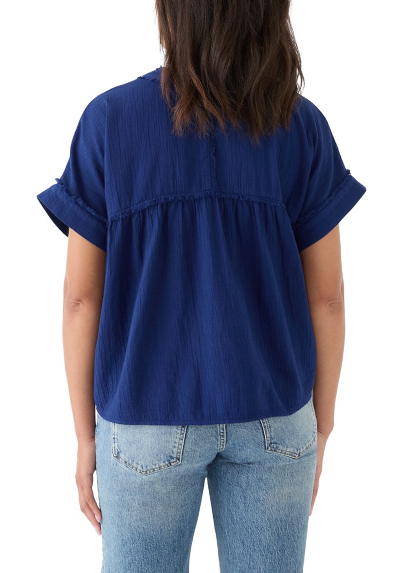 トップス GAUZEJERSEYDOUBLESLEEVETOPFUMIKAUCHIDA Wonderly Women's Short Sleeve Gauze Swing Top | Belk