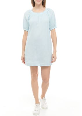 Wonderly Petite Short Sleeve Cotton Gauze Dress | belk